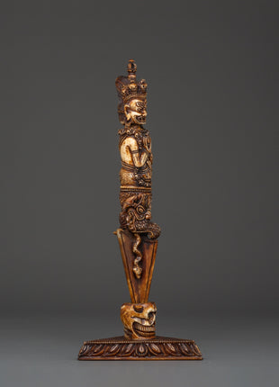 Handcrafted Vajrakila Buddhist Dagger | Ritual Phurba with Yak Bone