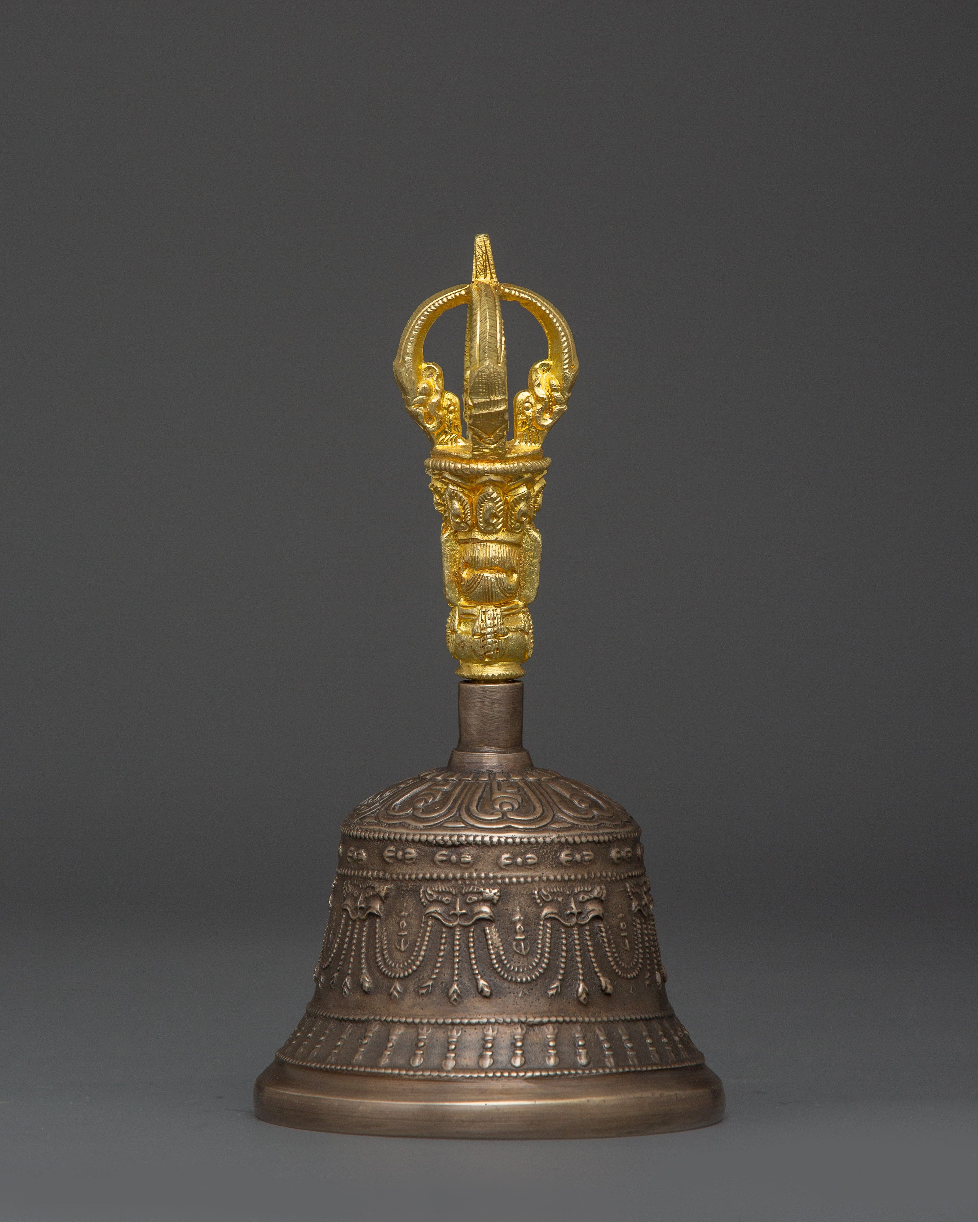 Tibetan Brass Bell & Vajra Set | Buddhist Ritual Tool