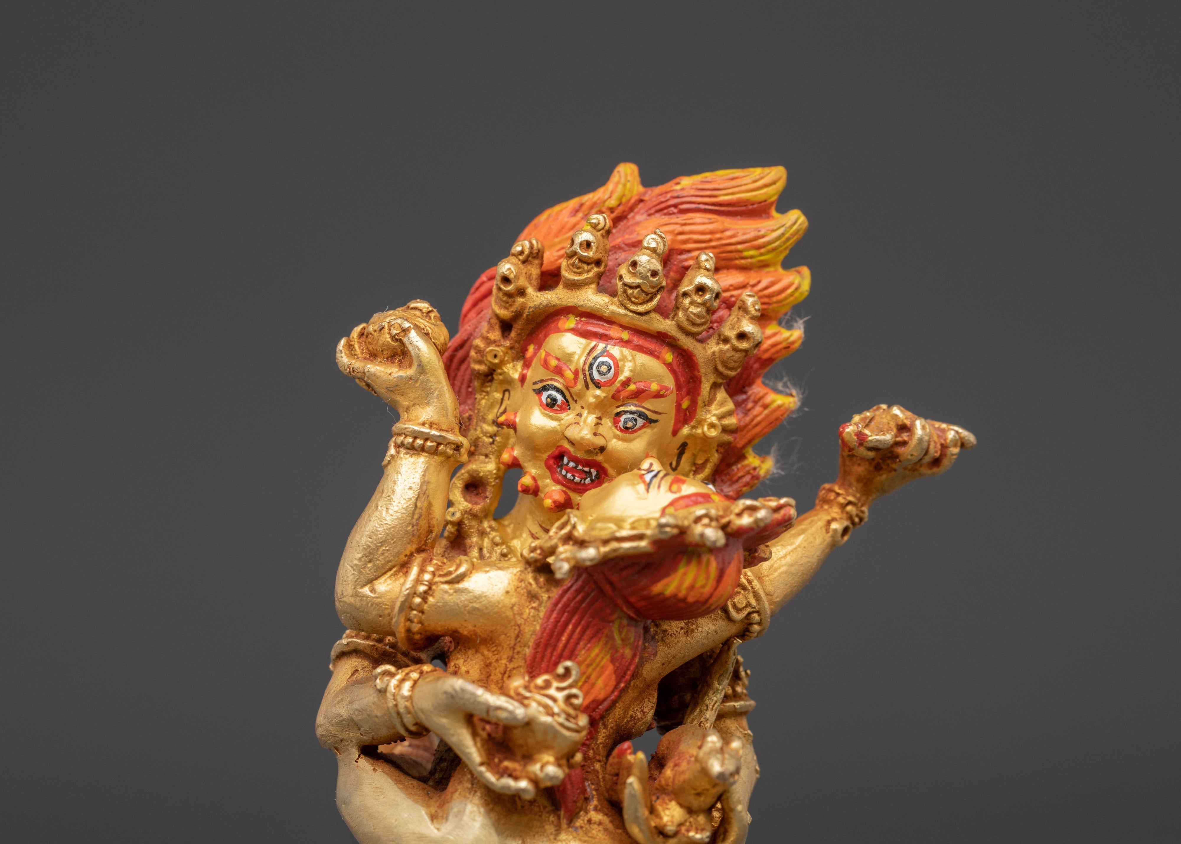 Handcrafted Black Dzambhala Statue | Buddhist Home Altar Decor