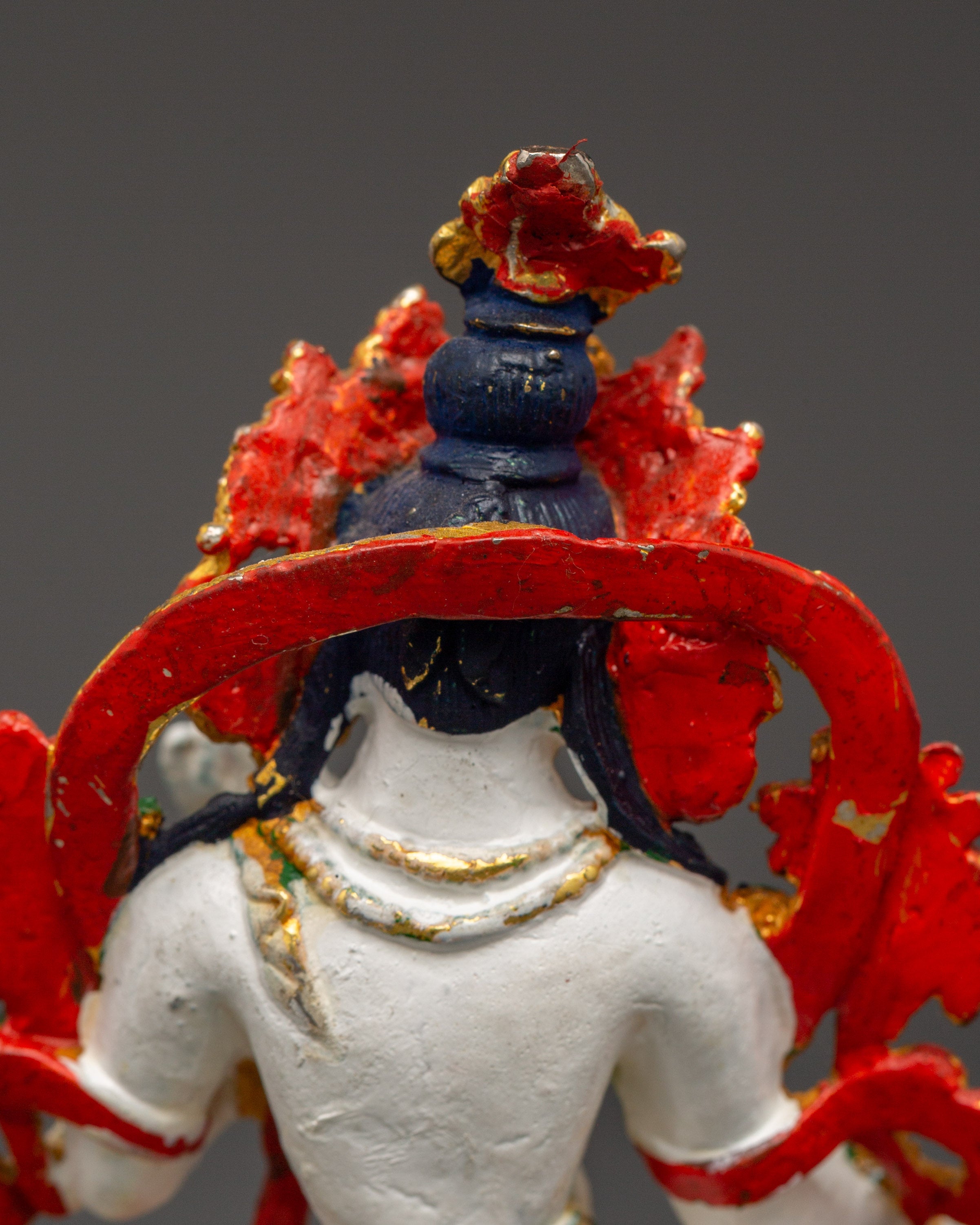 Gold Plated White Tara Statue | Home Decor