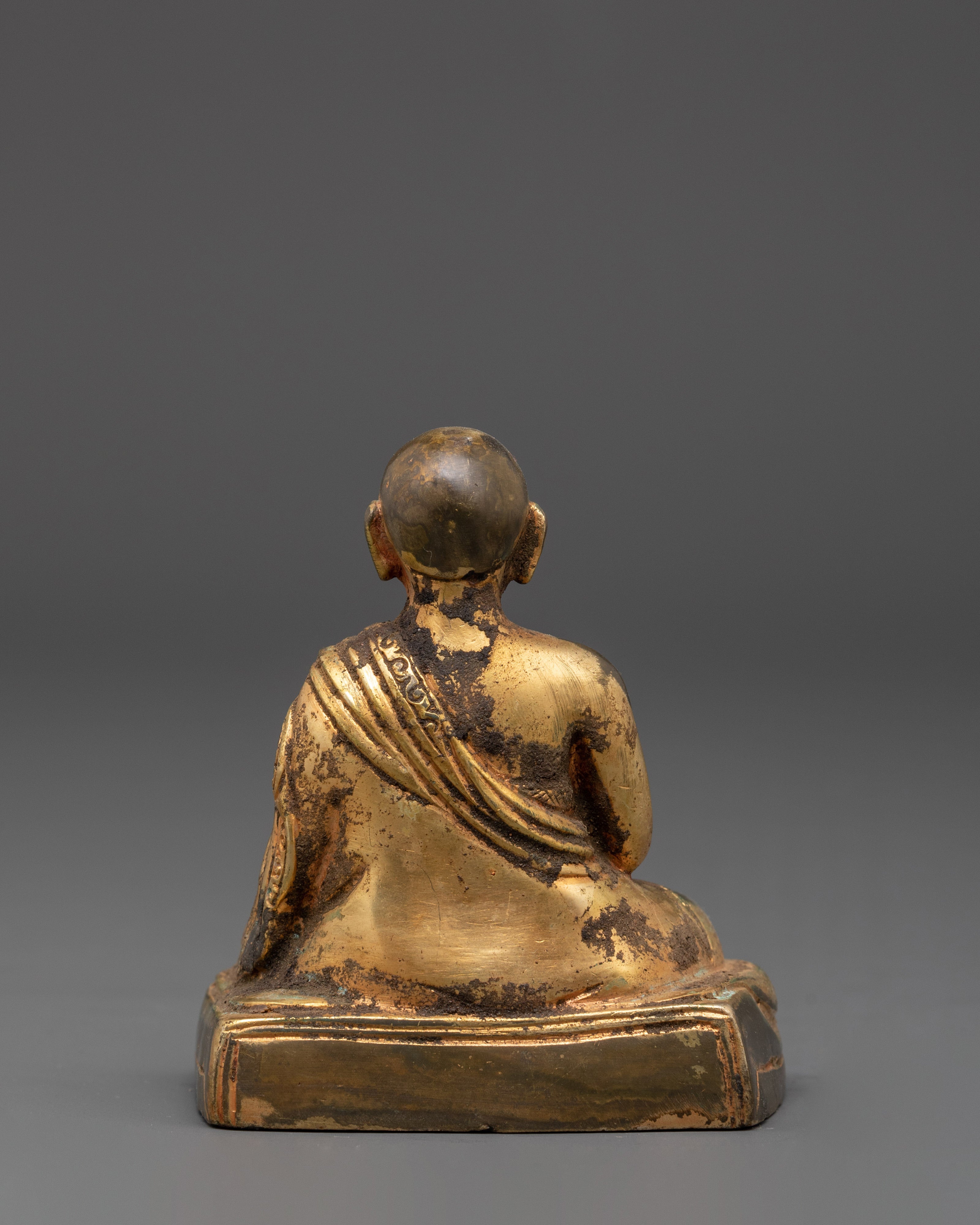 Sacred Buddhist Master Khedrup Je Statue | Tibetan Teacher Sculpture