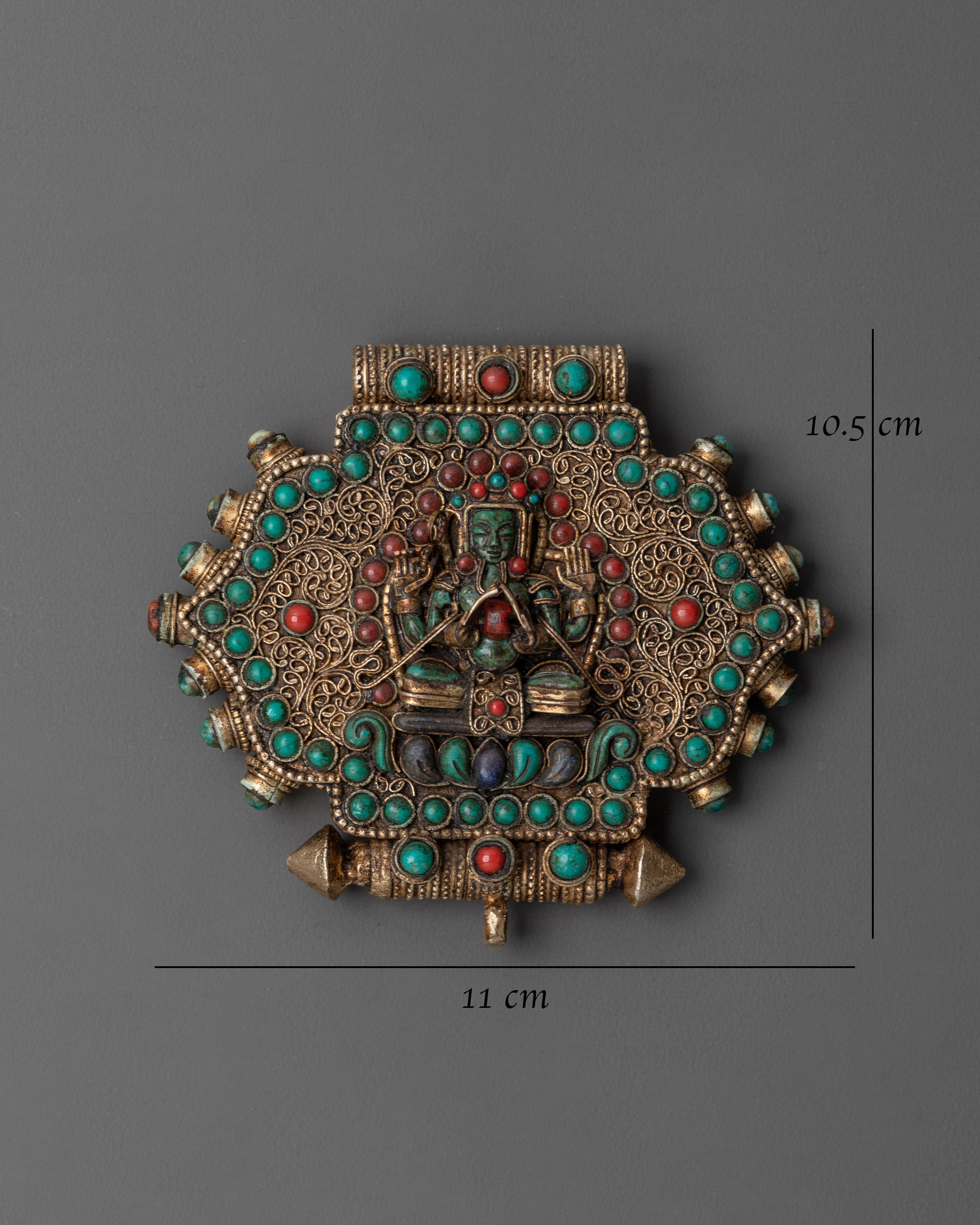 Himalayan Buddhist Prayer Locket | Tibetan Ghau Box Amulet