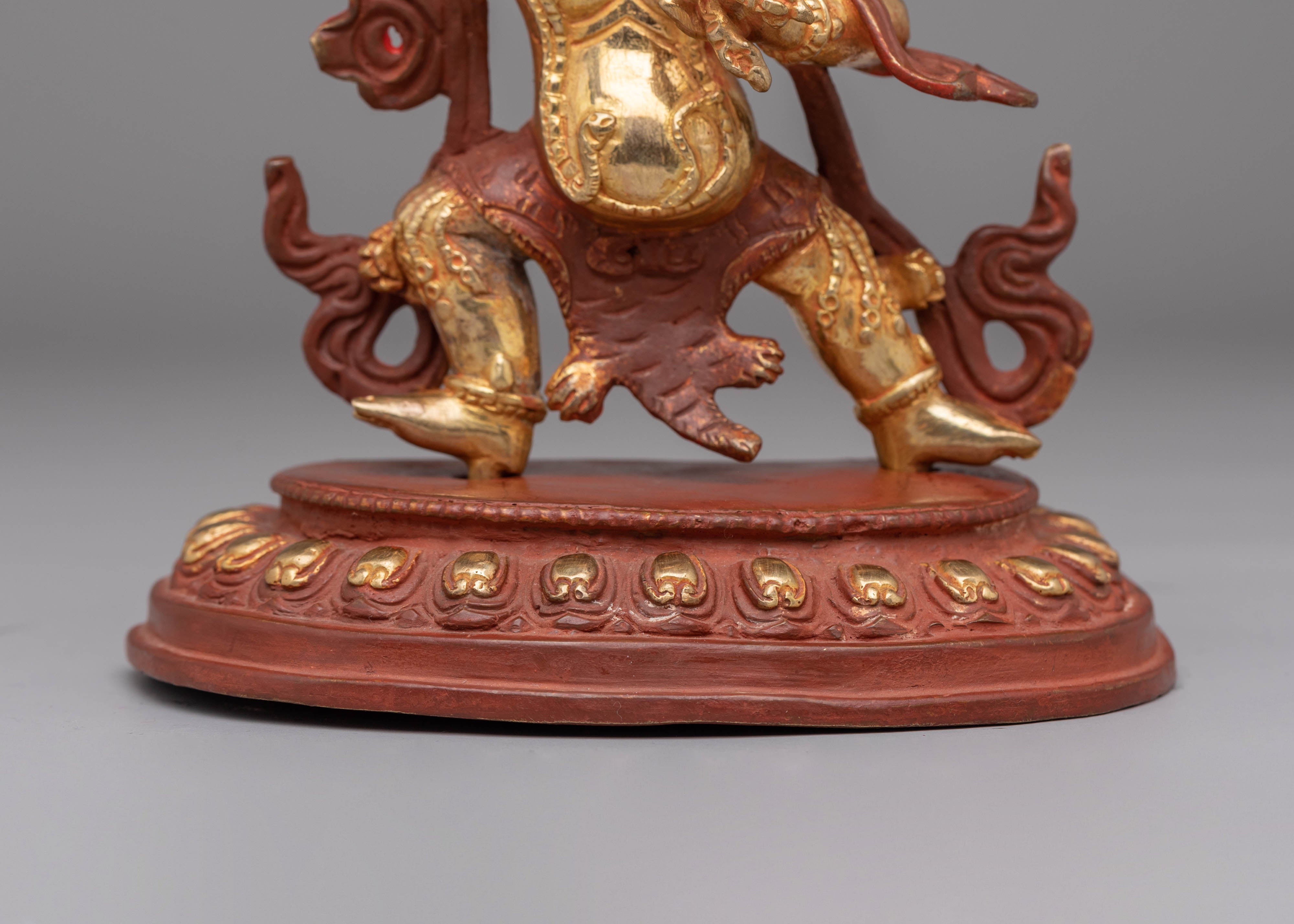 Vajrapani Statue for Protection | 24K Gold Plated Copper for Spiritual Safety