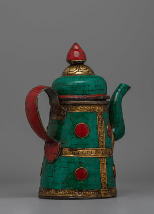 Buddhist Tea Pot  | Himalayan Religious Decorative Tea Pot