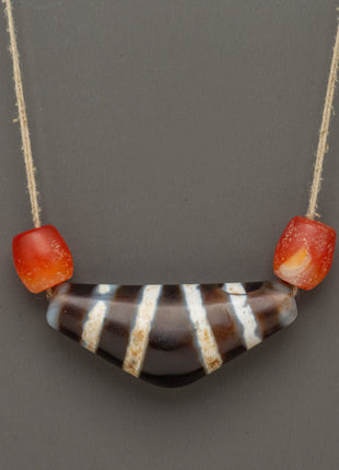 Coral Stone Mala Necklace | Handcrafted Spiritual Beads