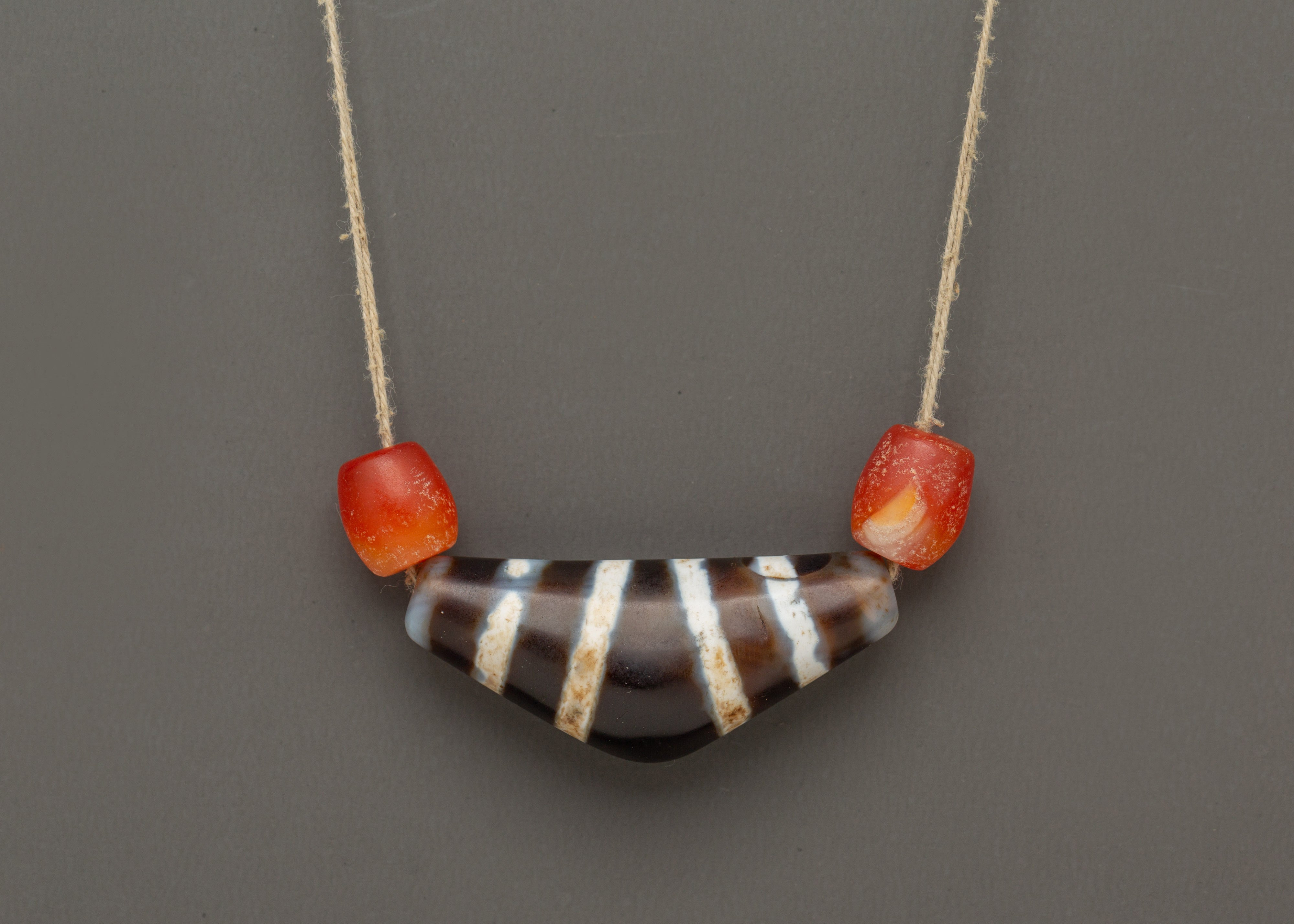 Coral Stone Mala Necklace | Handcrafted Spiritual Beads