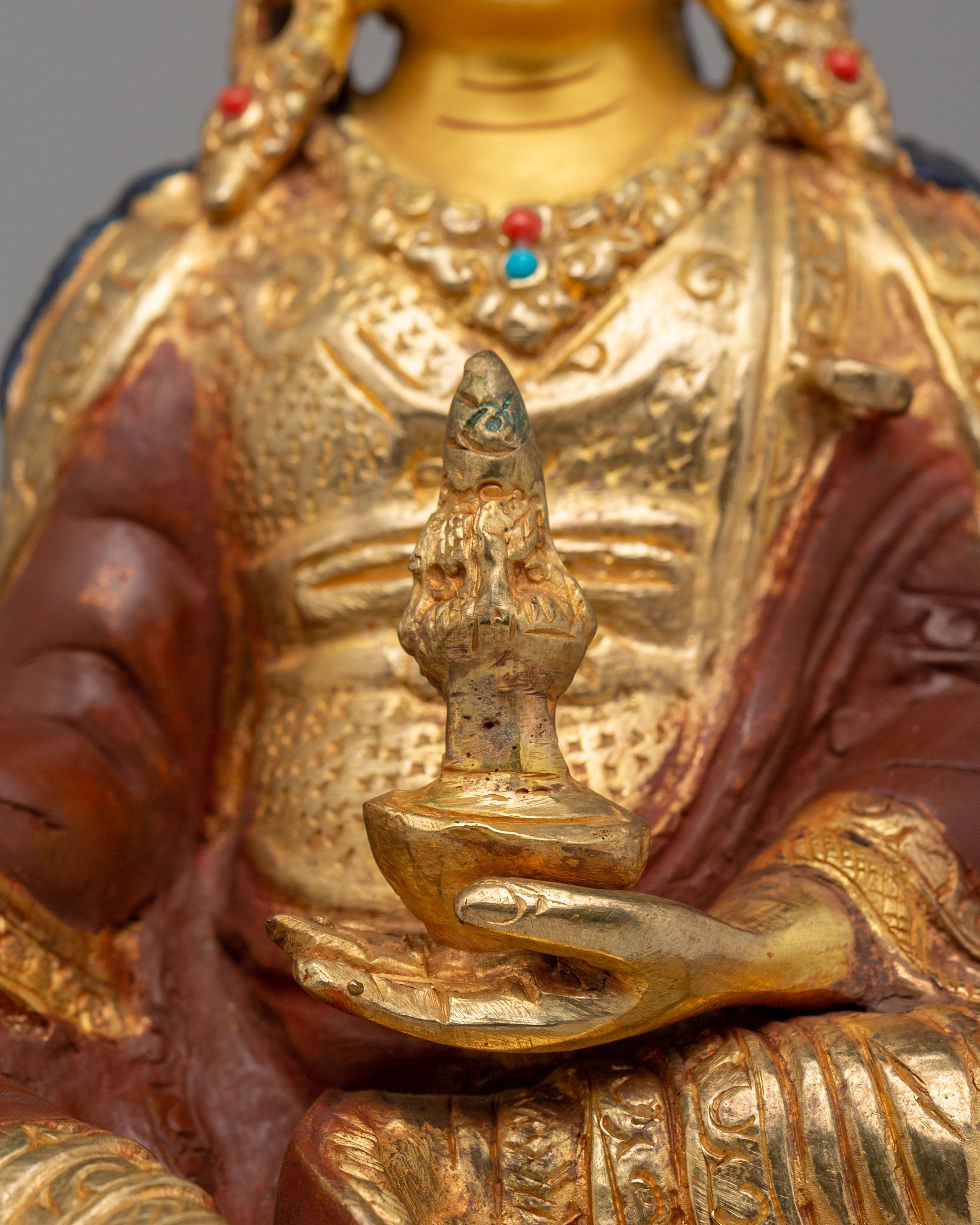 Tibetan Buddha Dharma Sangha Set Statue | Spiritual Buddhist Art Set