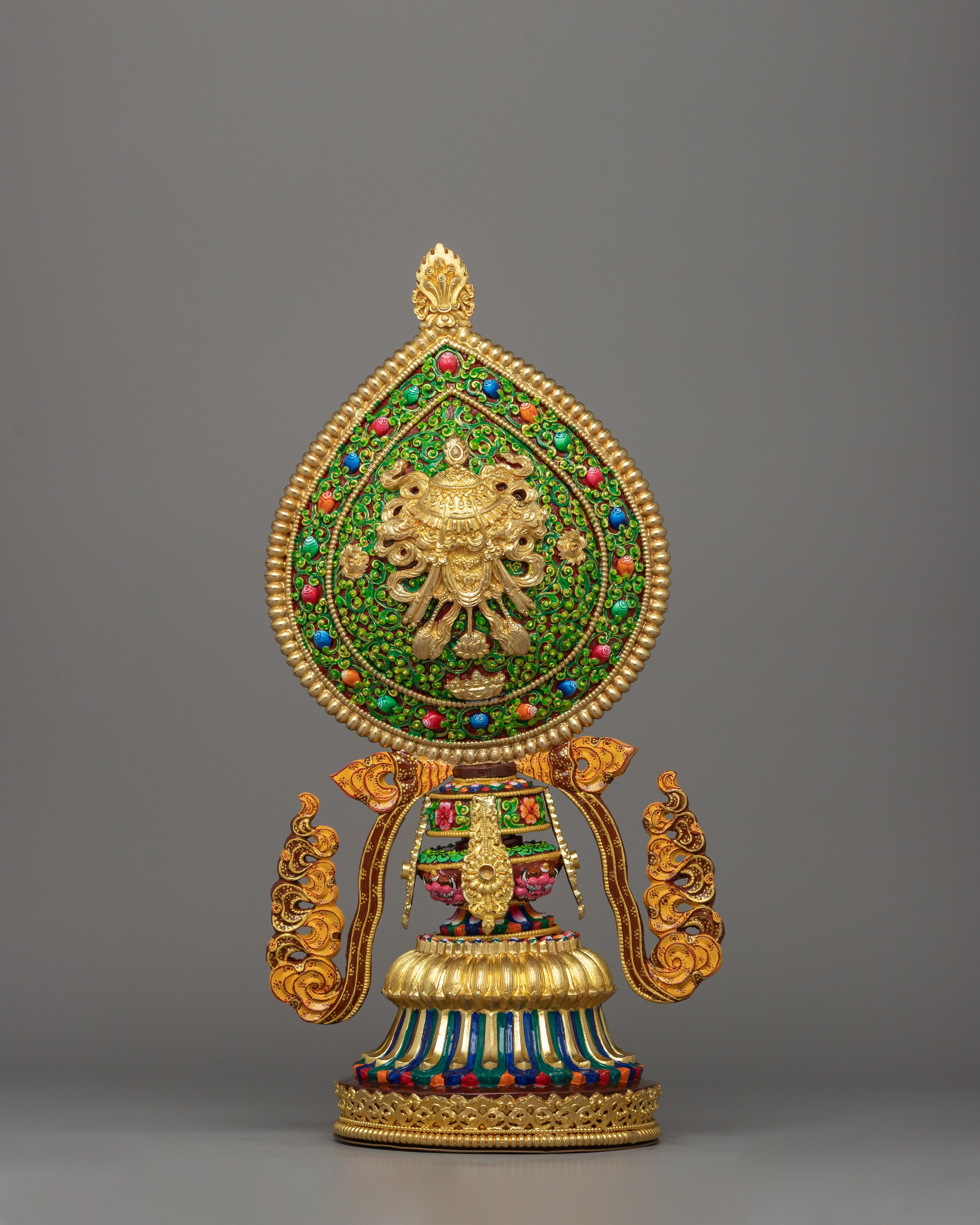 Eight Auspicious Symbols | Handcrafted Gold-Plated Tibetan Sacred Set