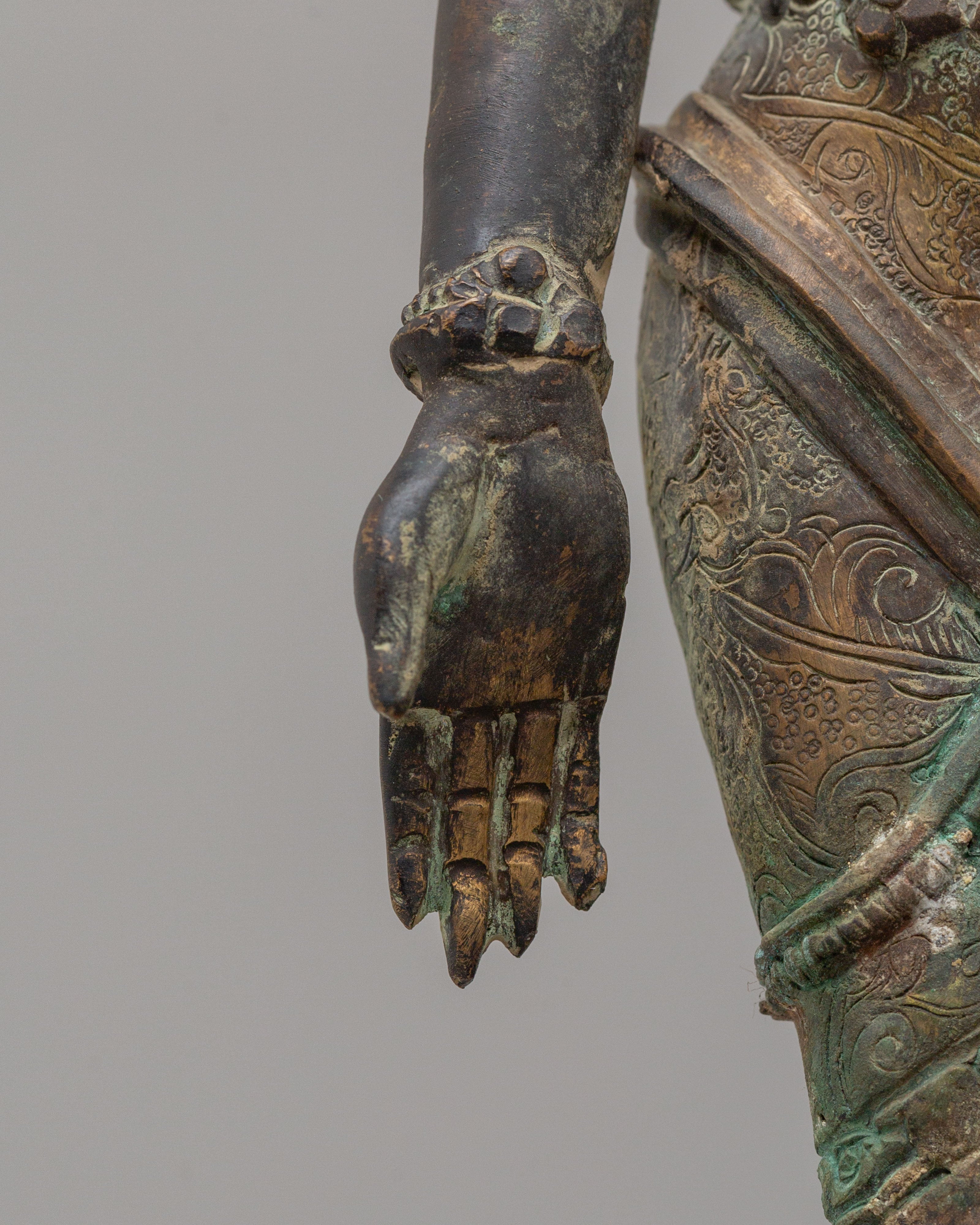 Himalayan Padmapani Figurine | Tibetan Avalokiteshvara Statue