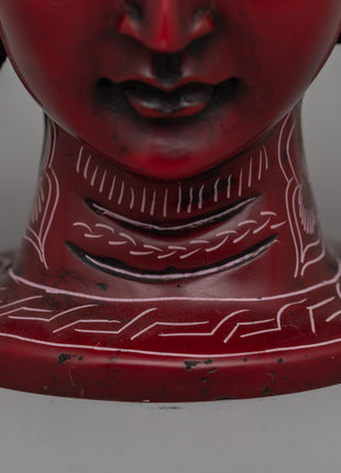 Elevate Your Decor With Red Buddha Head | Spiritual Decor for Meditation & Zen Spaces