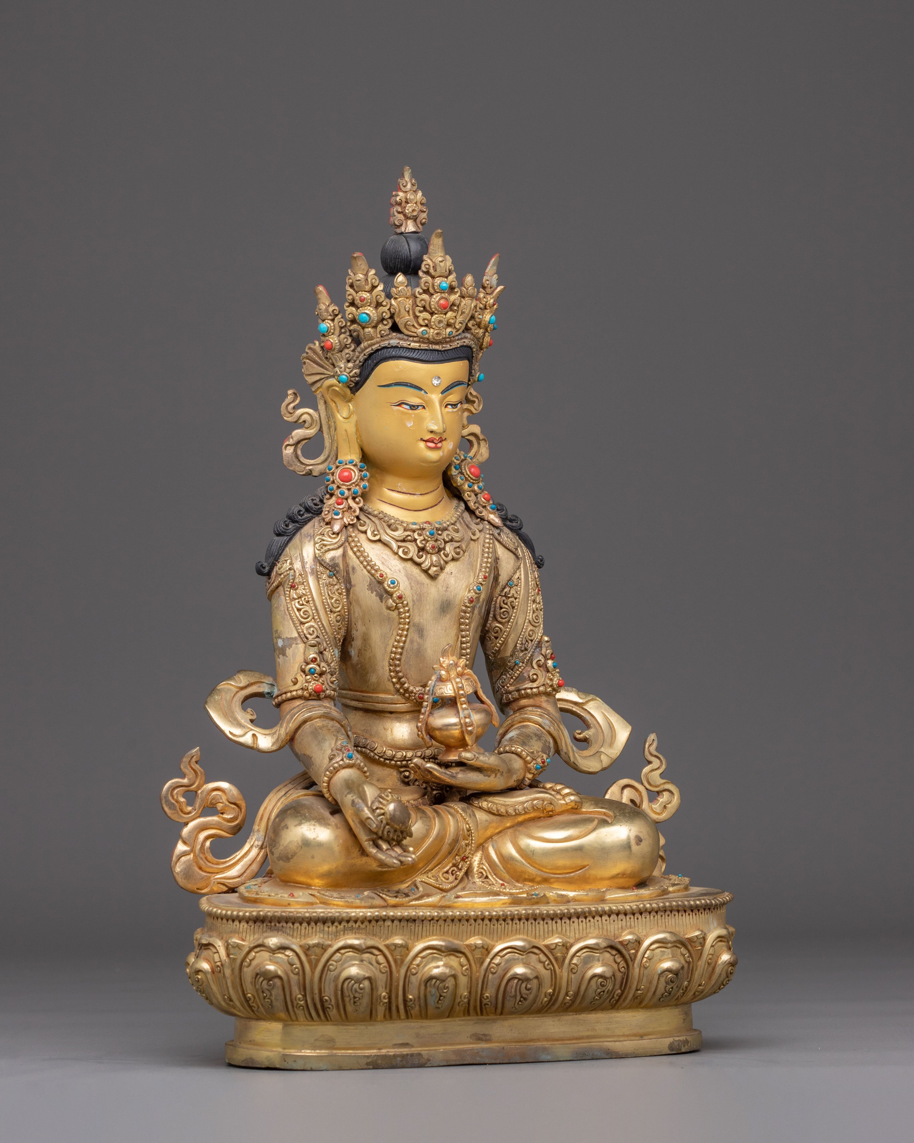 Compassionate Akasagarbha Bodhisattva Statue | Tibetan Deity Representing Wisdom
