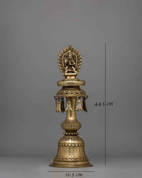 Decorative Panas Lamp Set (Pair) | Traditional Brass Lamps for Home and Temple Decor