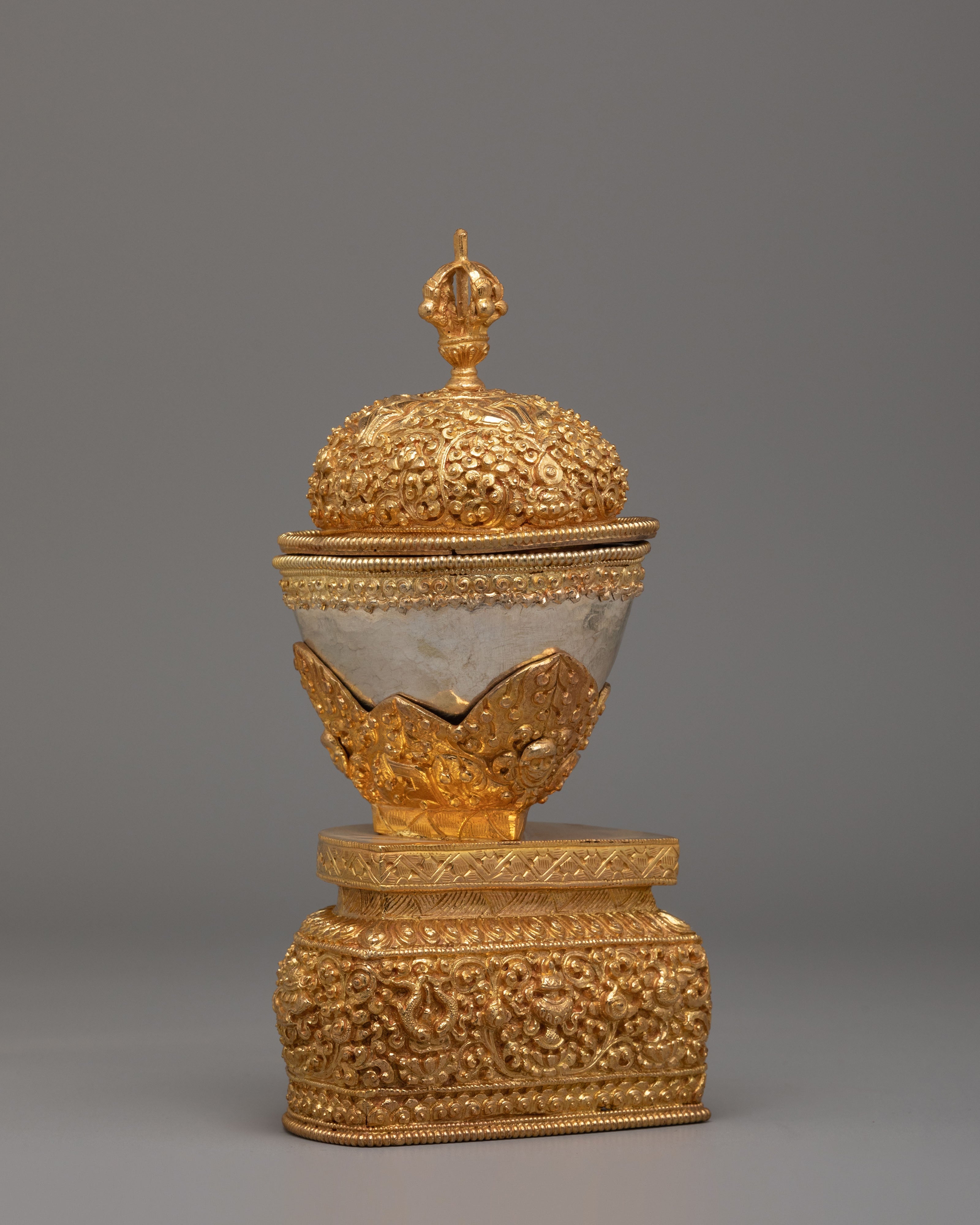 Spiritual Kapala Meditation Set | Tibetan Buddhist Ritual Offering Vessel