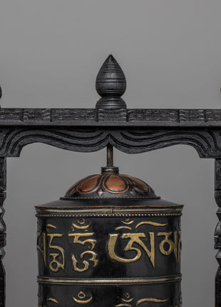 Handcrafted Buddhist Prayer Wheel | Traditional Spiritual Tool for Meditation and Rituals
