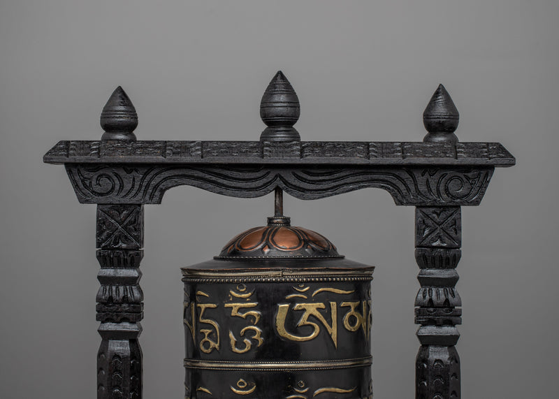 Handcrafted Buddhist Prayer Wheel | Traditional Spiritual Tool for Meditation and Rituals