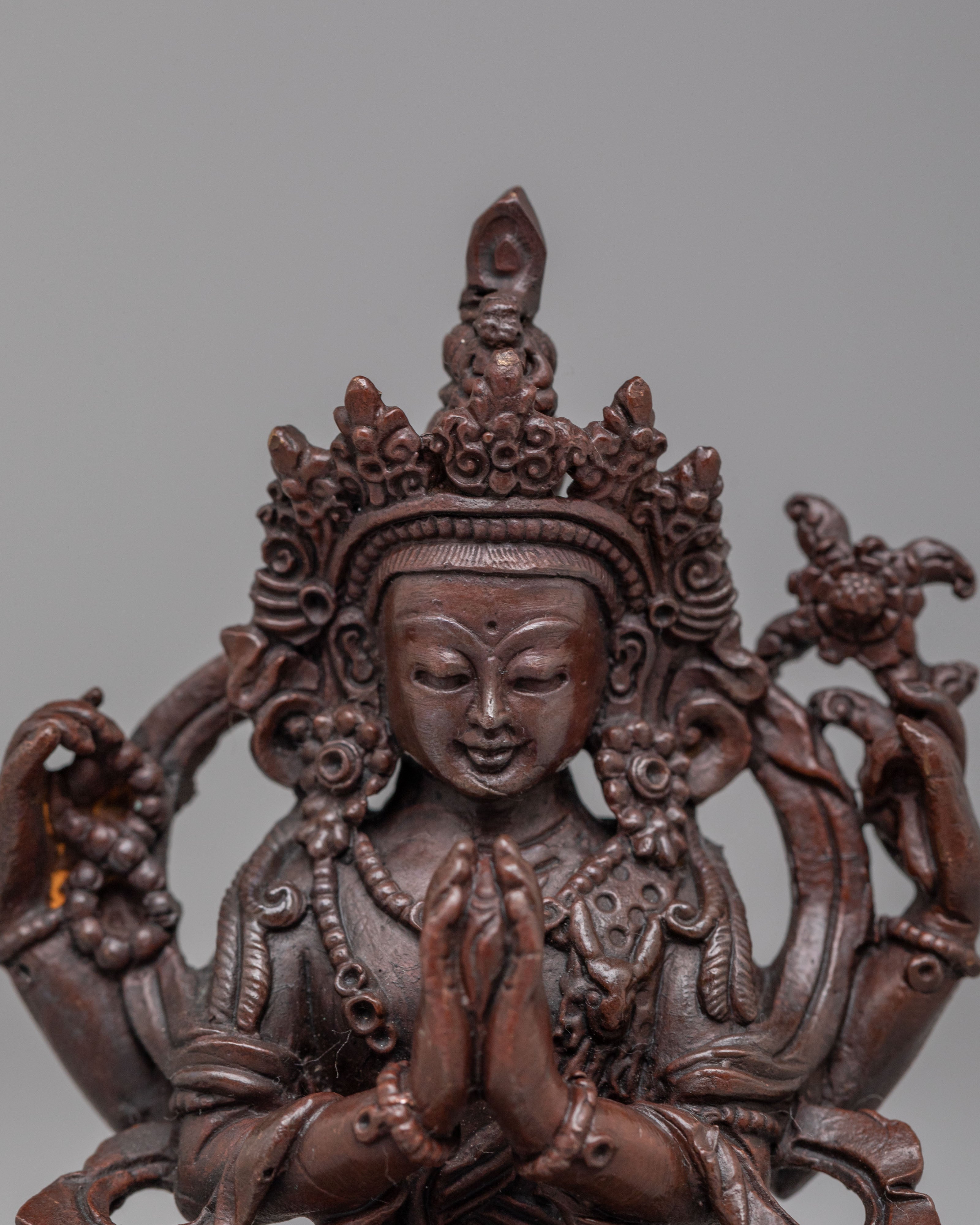 Machine Made Chenrezig Bodhisattva Statue | Ideal for Meditation