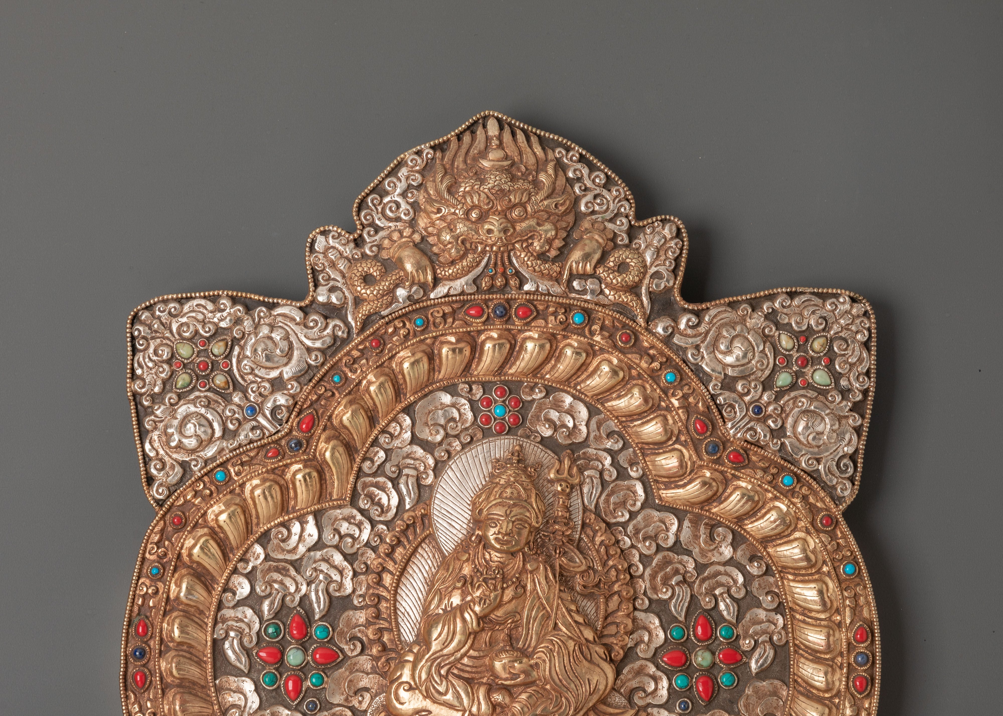Wall Hanging Guru Tsokye Dorje | Handcrafted Copper Statue Wall Hanging