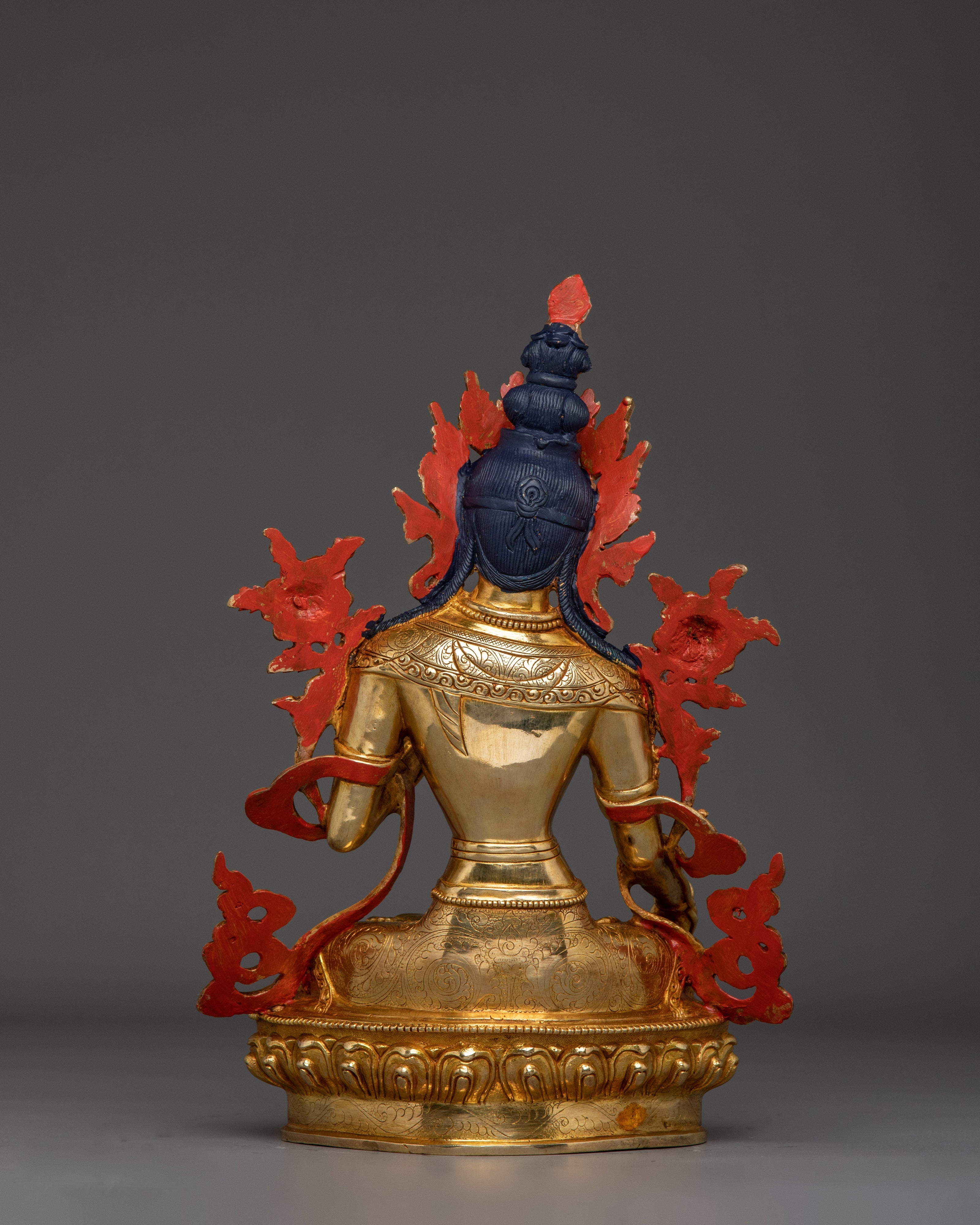 24K Gold Gilded White Tara Statue | Healing and Longevity Deity