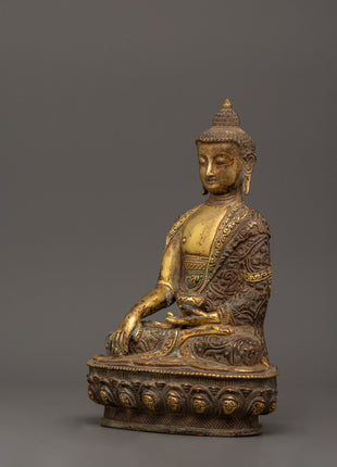 Antique Finished Shakyamuni Buddha Statue | Symbol of Enlightenment and Wisdom