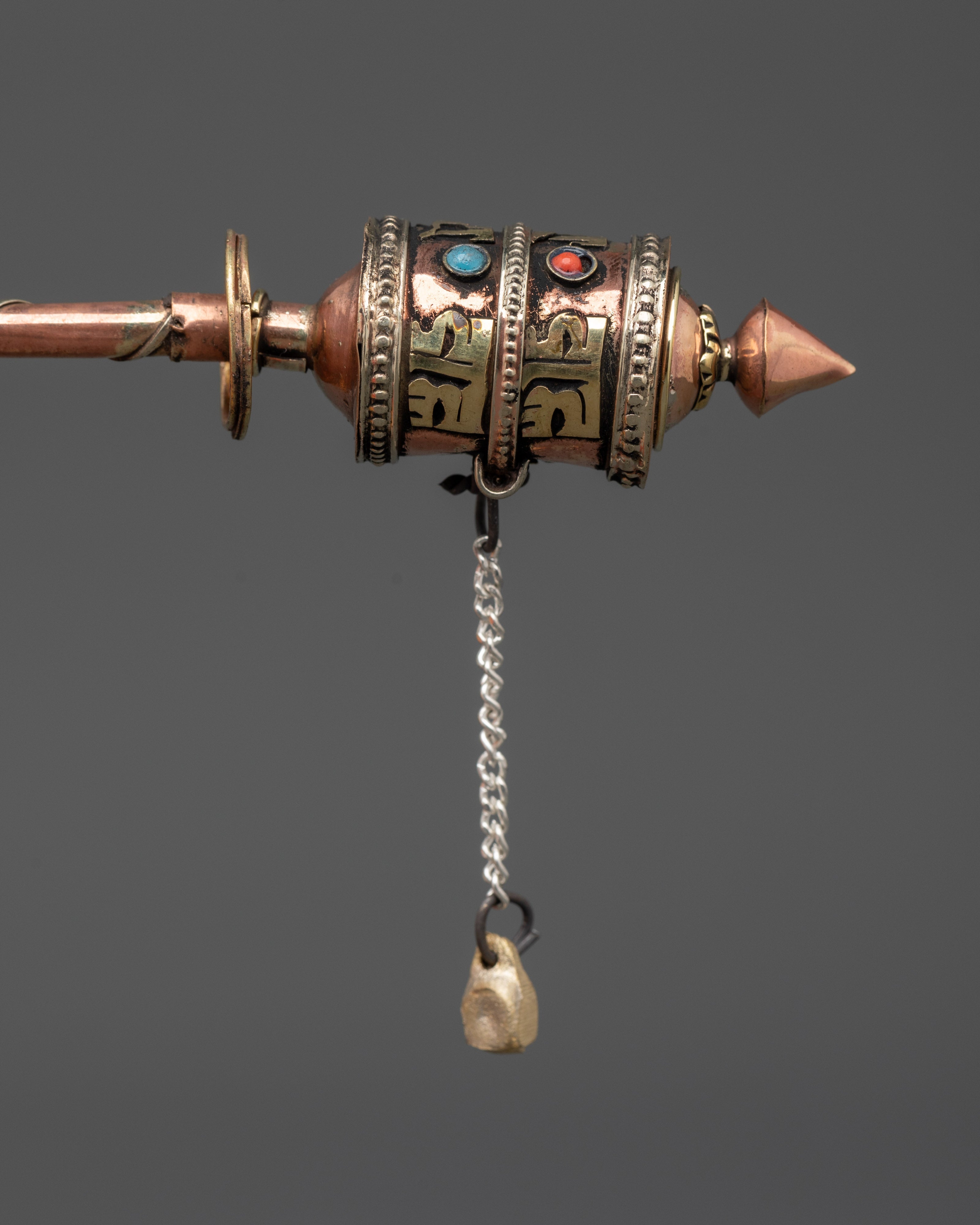 Tibetan Buddhist Handheld Prayer Wheel for Meditation and Blessings