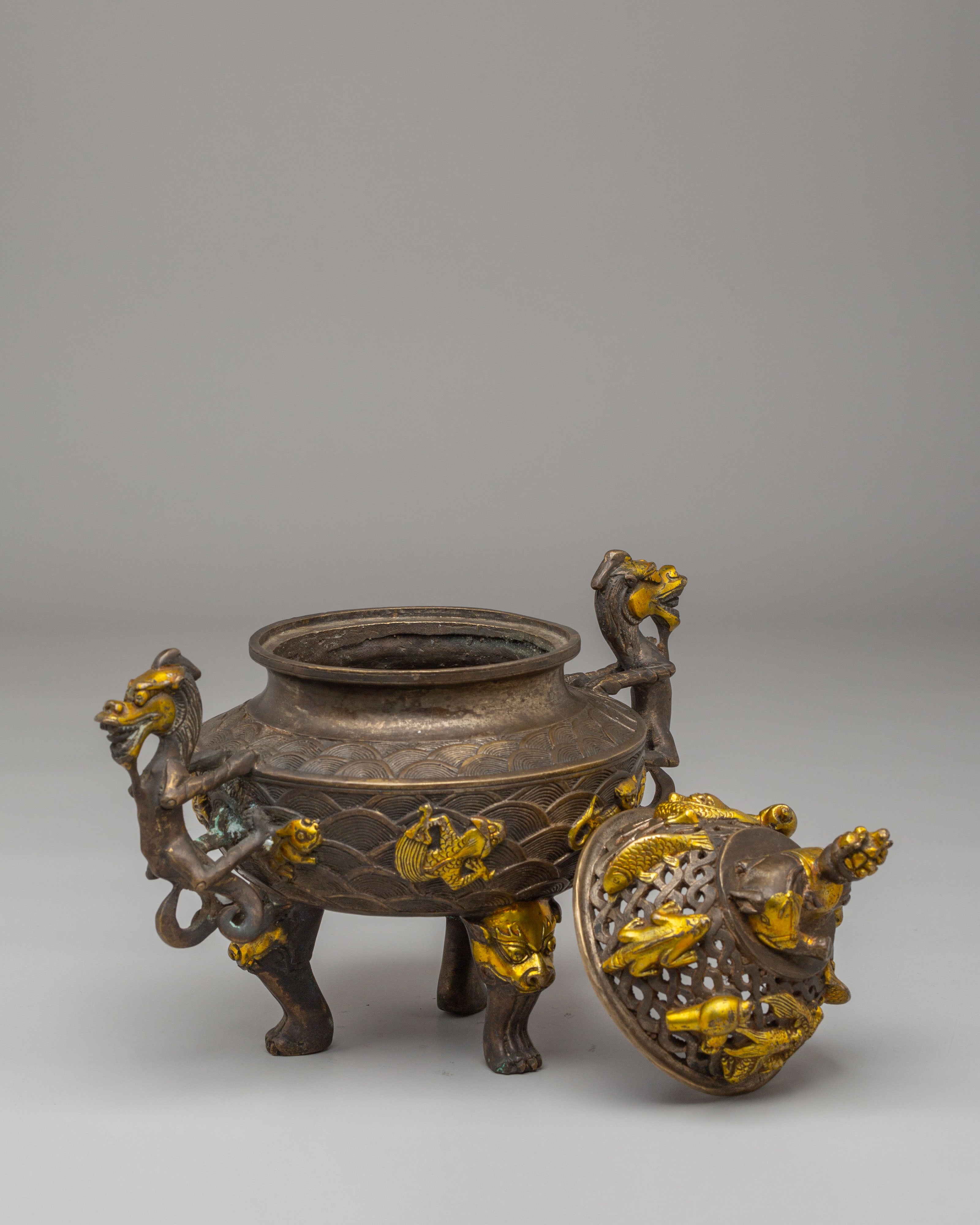Buddhist Shrine Incense Burner | Handcrafted Ritual Item