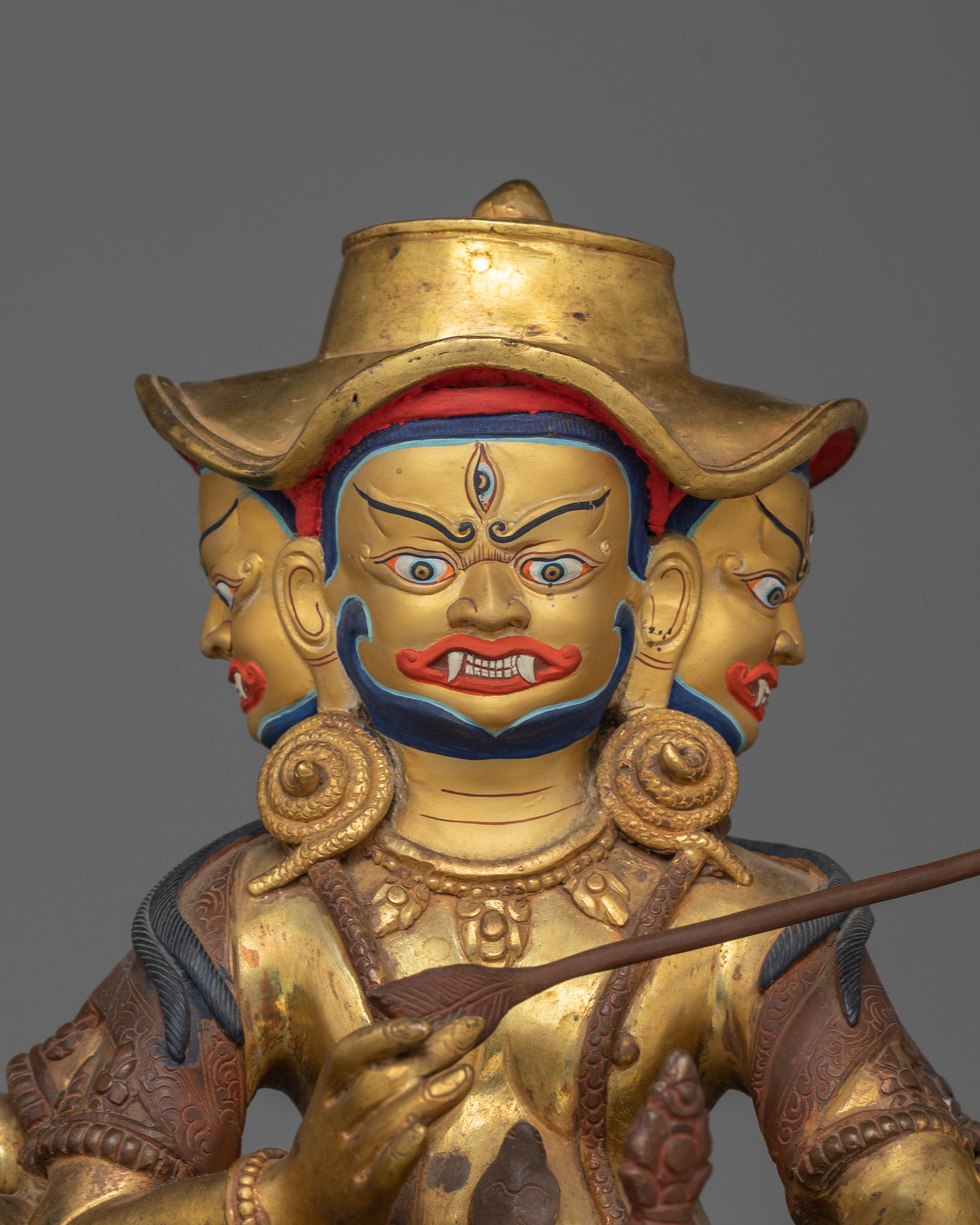 Handcrafted Pehar Gyalpo Figurine | Tibetan Protector