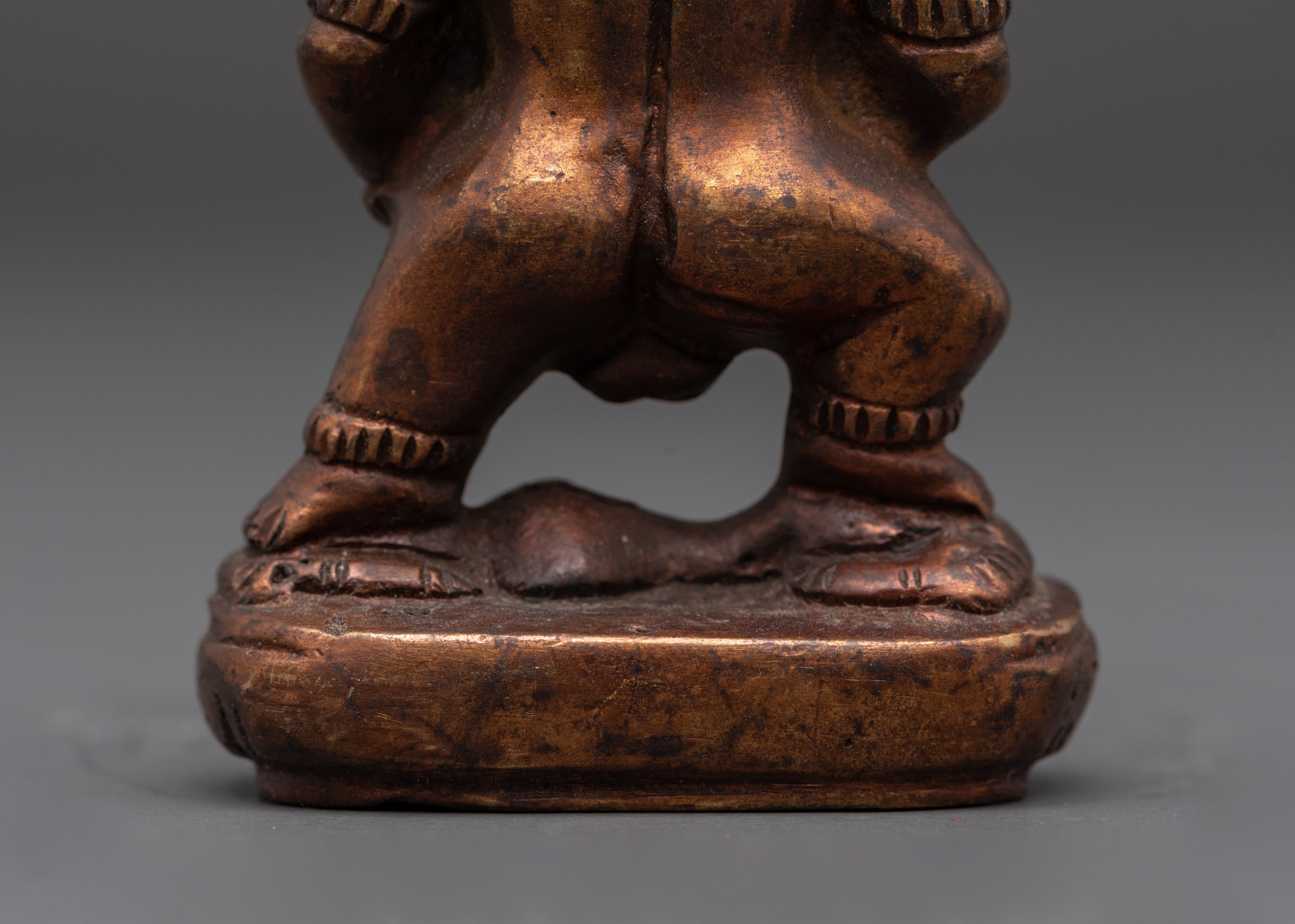 Black Dzambala Iron Statue | Tibetan Buddhist Deity of Wealth