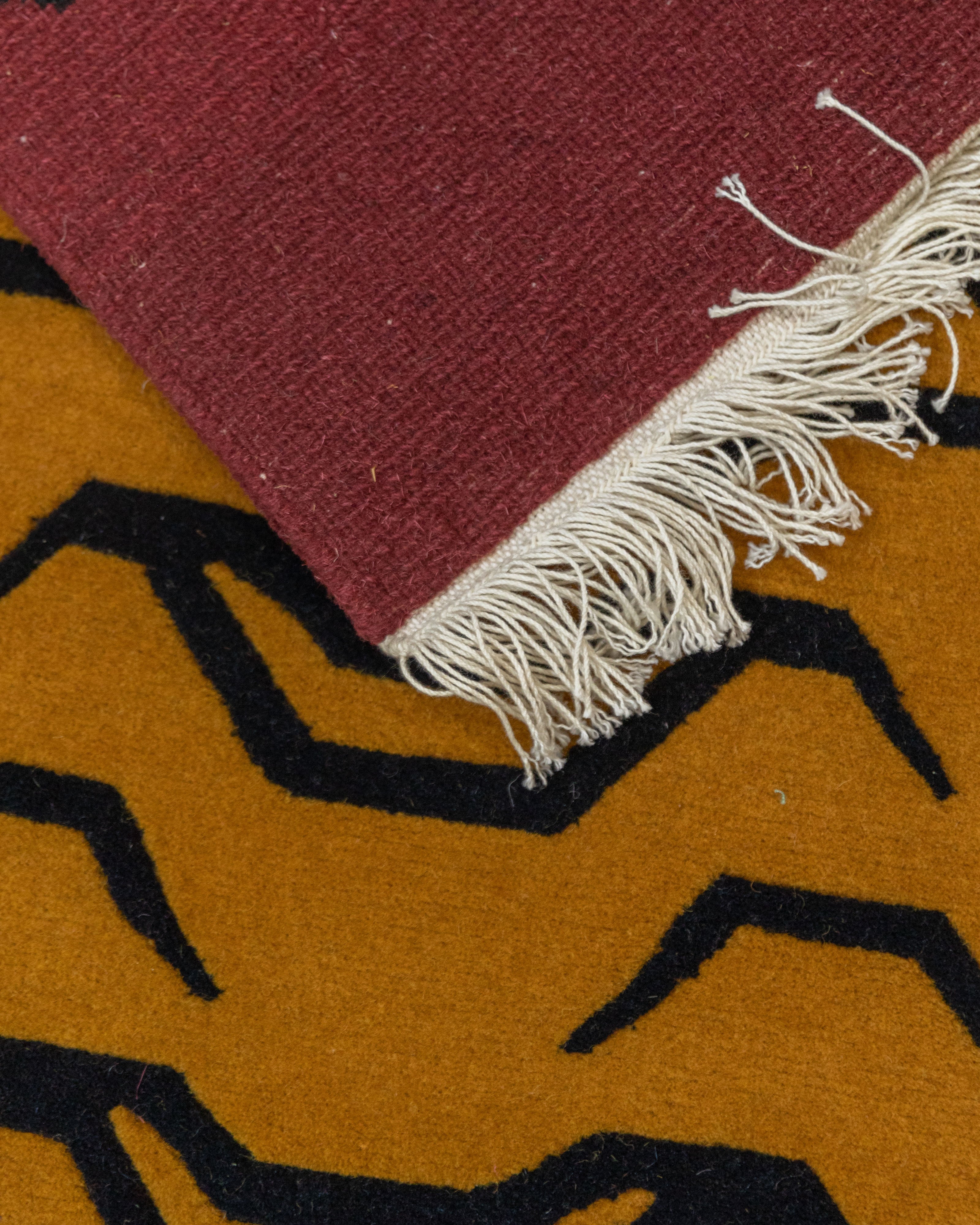 Handwoven Meditation Rug | Tibetan Wool Carpet for Mindful Living