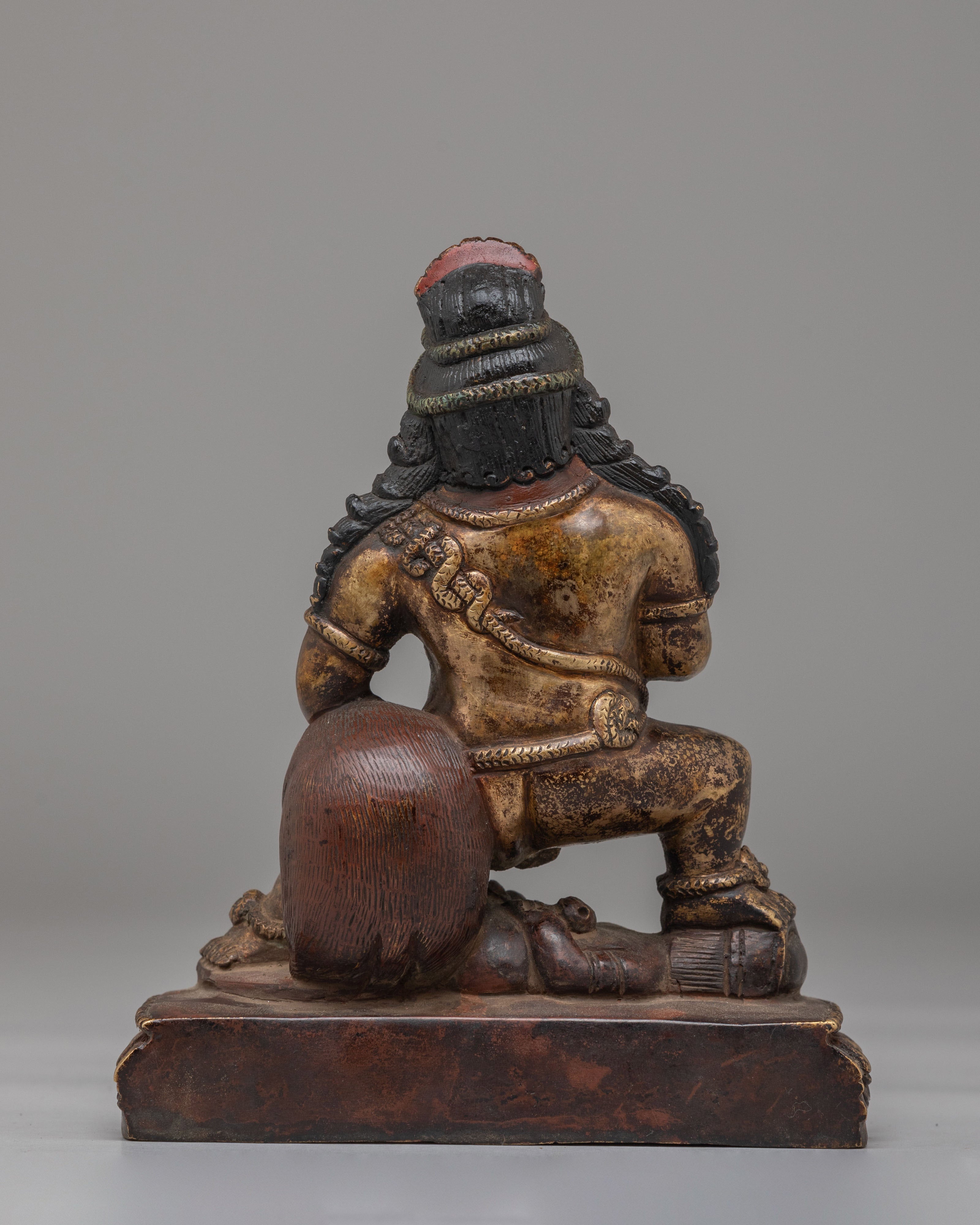 Sacred Black Dzambhala Art Statue | A Symbol of Prosperity