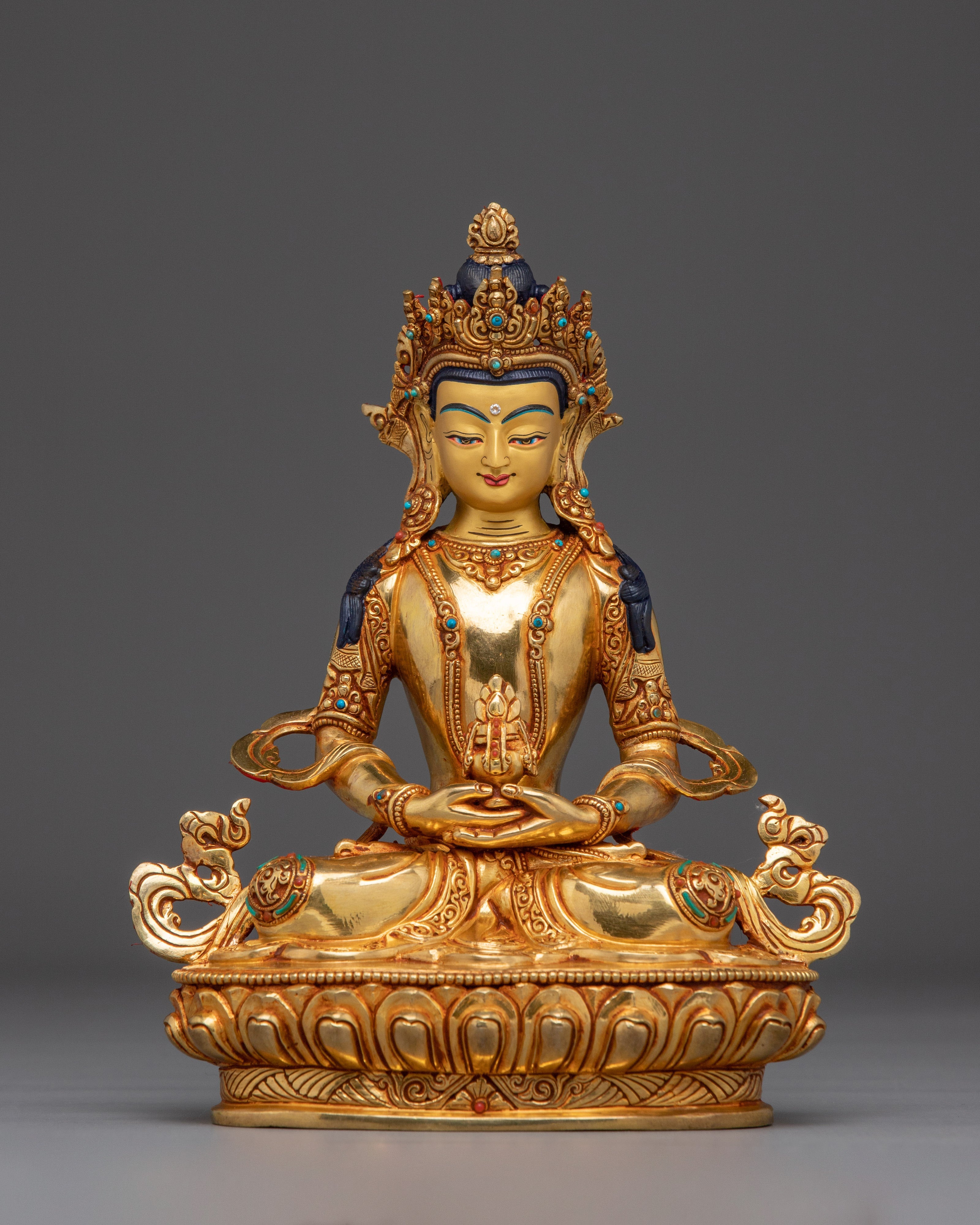 Peaceful Amitayus Handmade Statue | Buddhist Spiritual Artwork