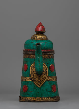 Buddhist Tea Pot  | Himalayan Religious Decorative Tea Pot