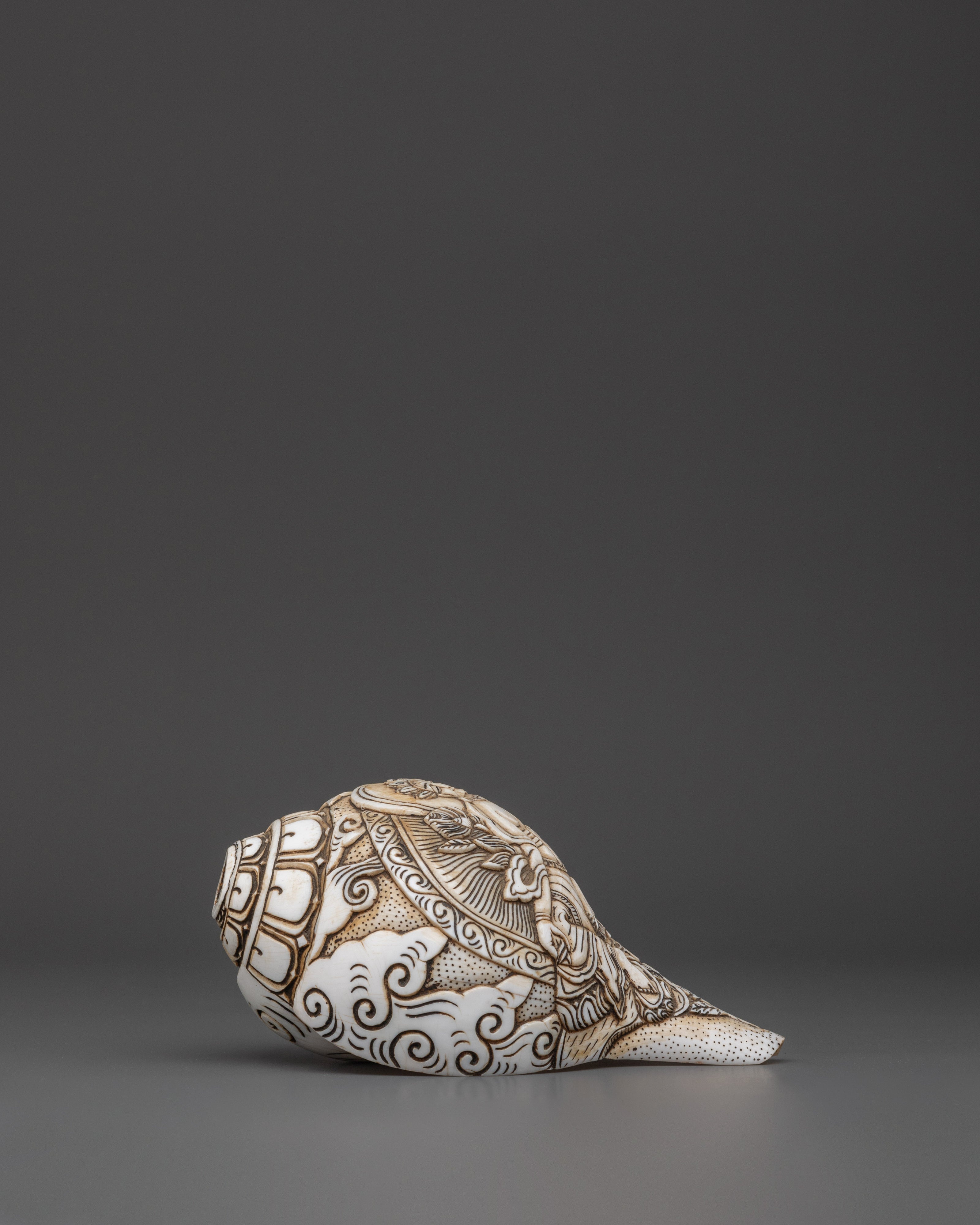 Green Tara Conch | Sacred Buddhist Artifact