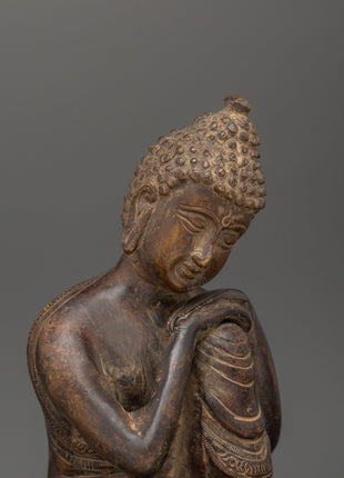 Buddha Bronze Iron Statue | Handcrafted Sitting Buddha Artwork