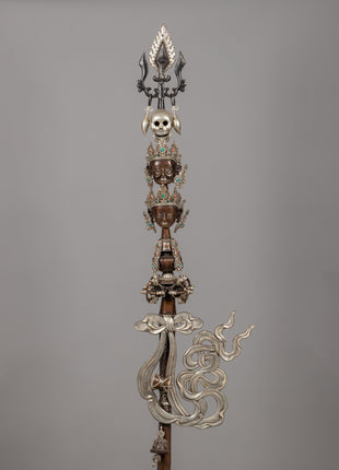 Sacred Khatvanga Staff for Buddhist Rituals | Buddhist Sacred Artifact