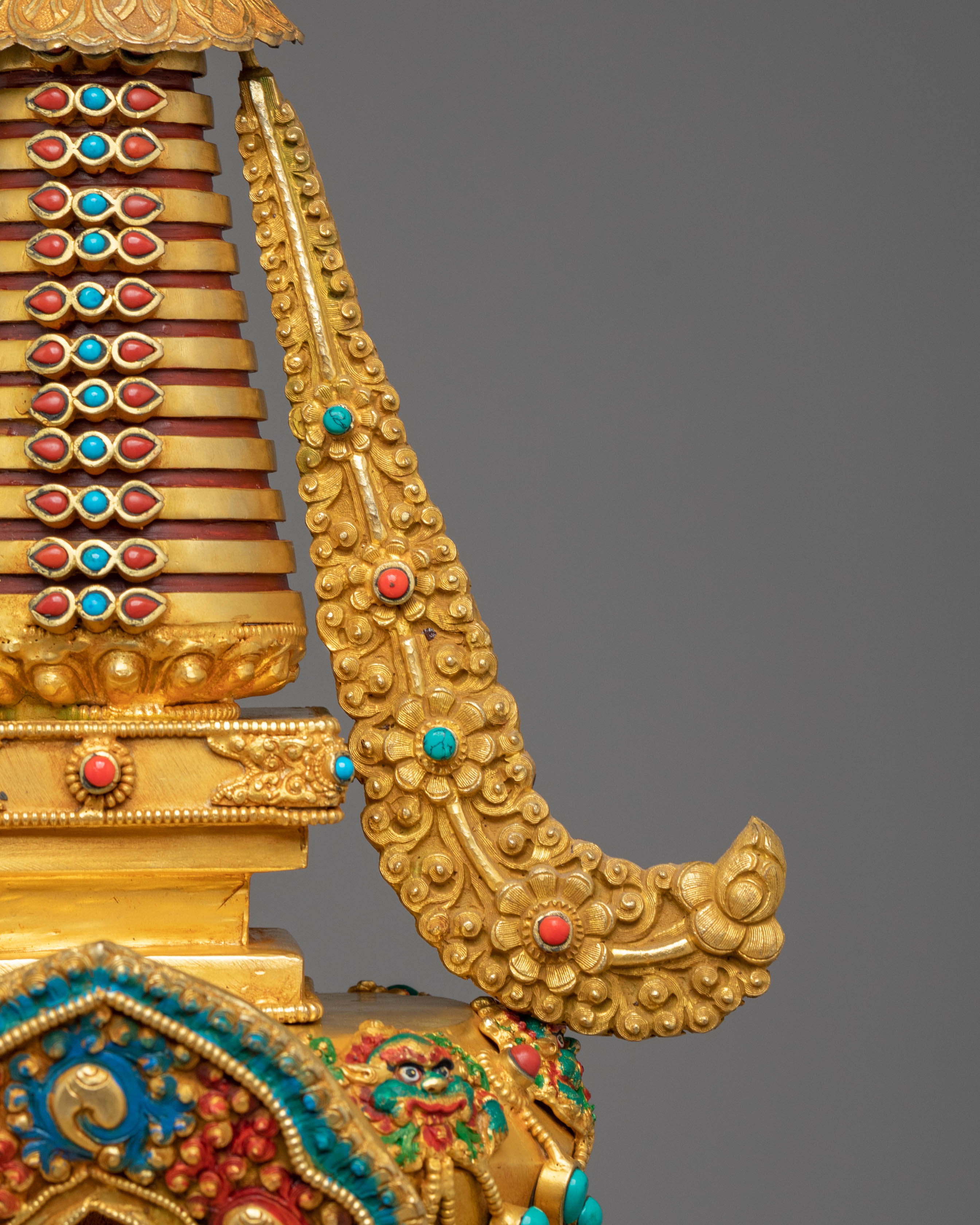 Decorative Tibetan Stupa | Handcrafted Spiritual Shrine