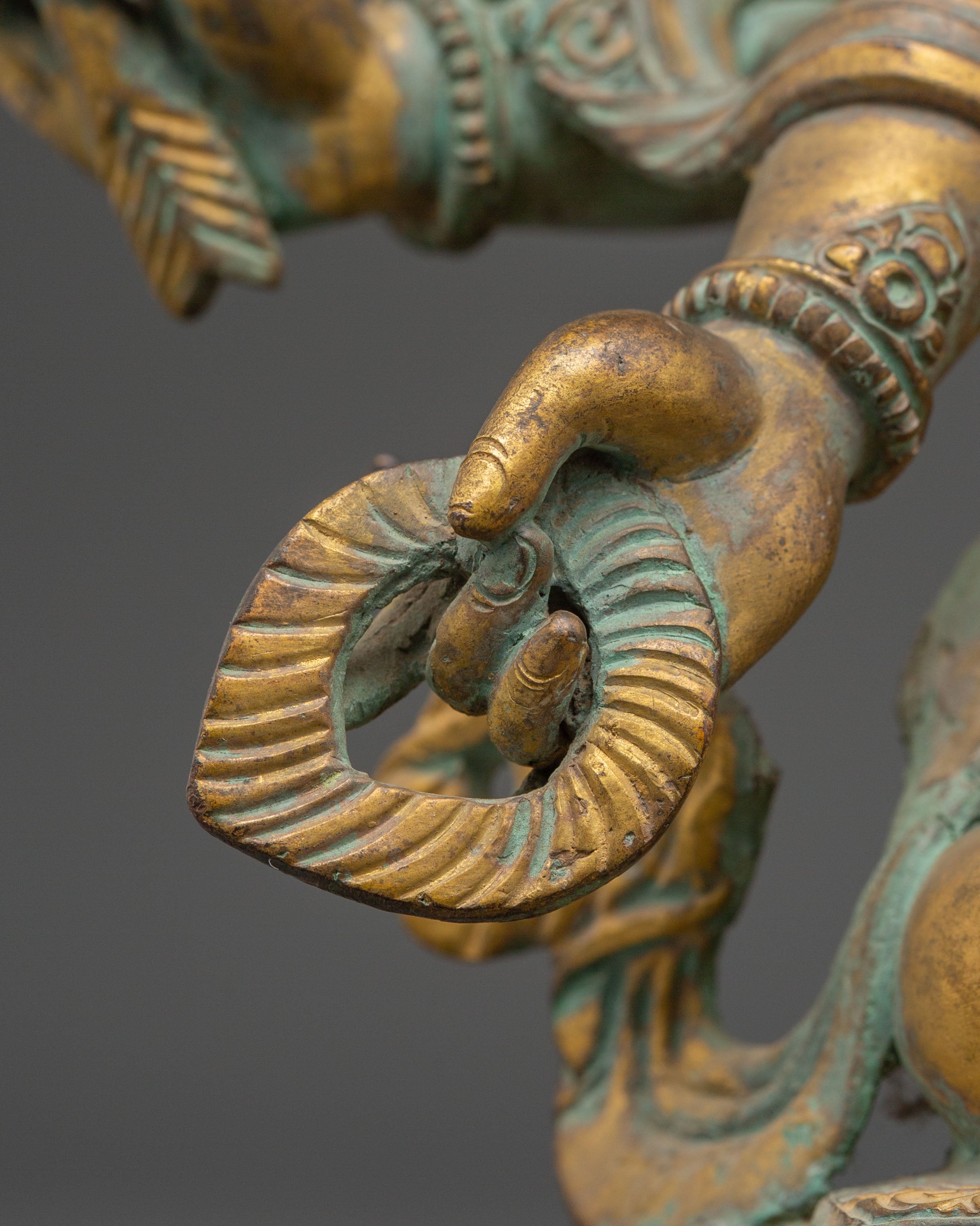 Handmade Maha Manjushri Statue | Antique Tibetan Copper Sculpture
