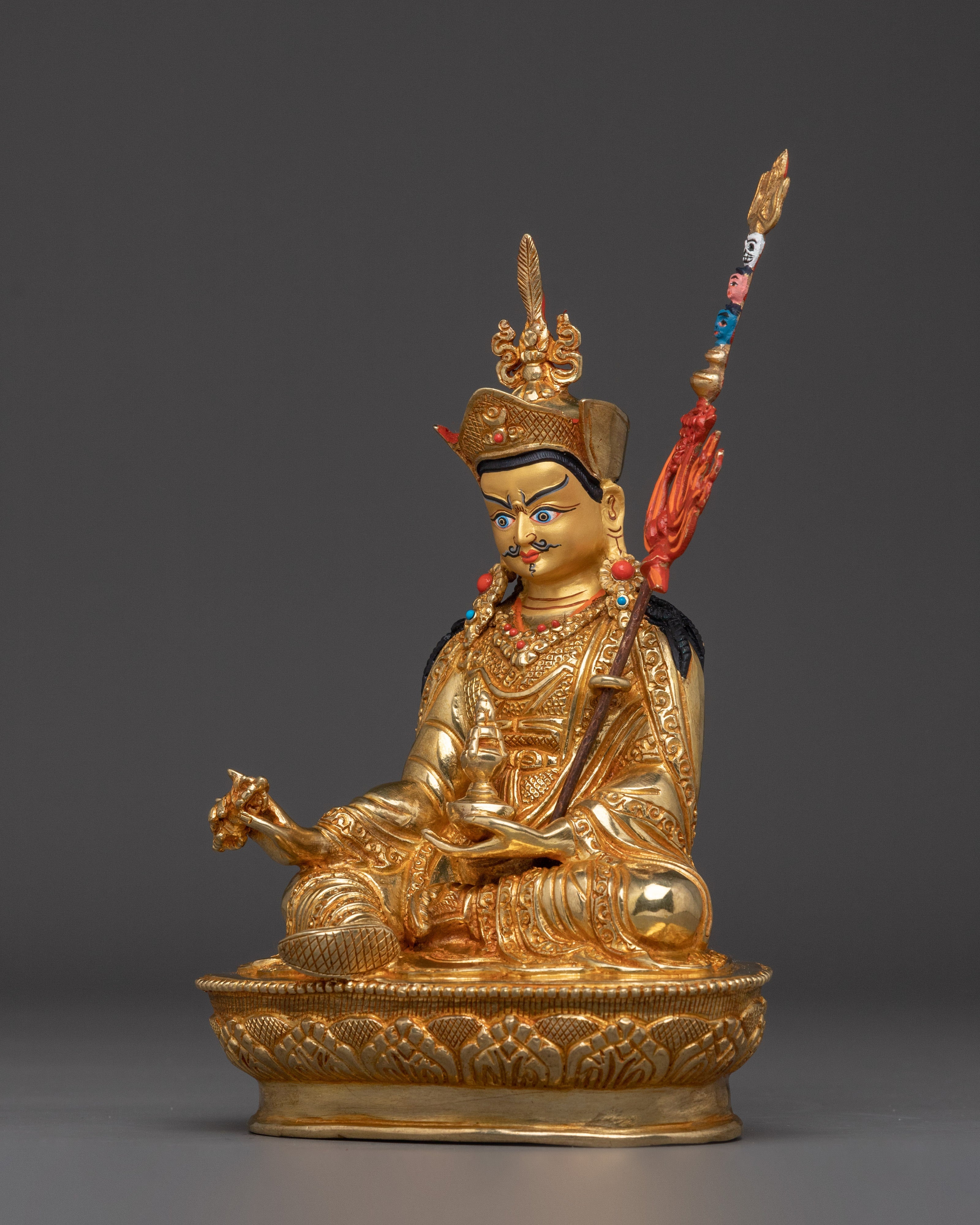 Tantric Teacher Guru Rinpoche Statue | Padmasambhava Decor Figurine