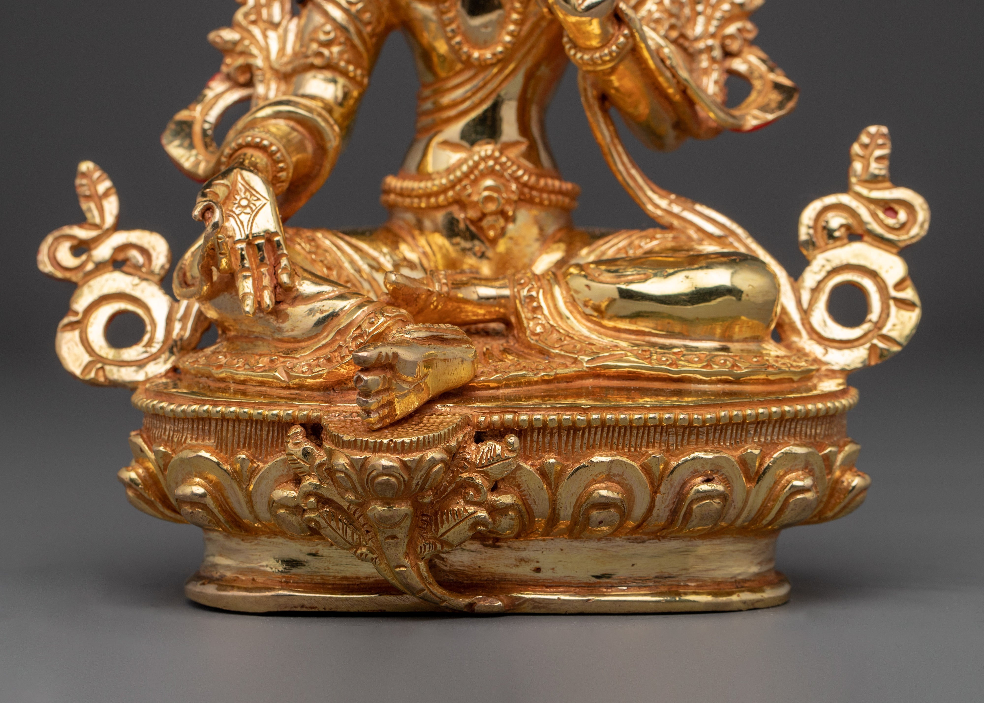 Handmade Enlightened Green Tara Statue | Tibetan Compassionate Deity
