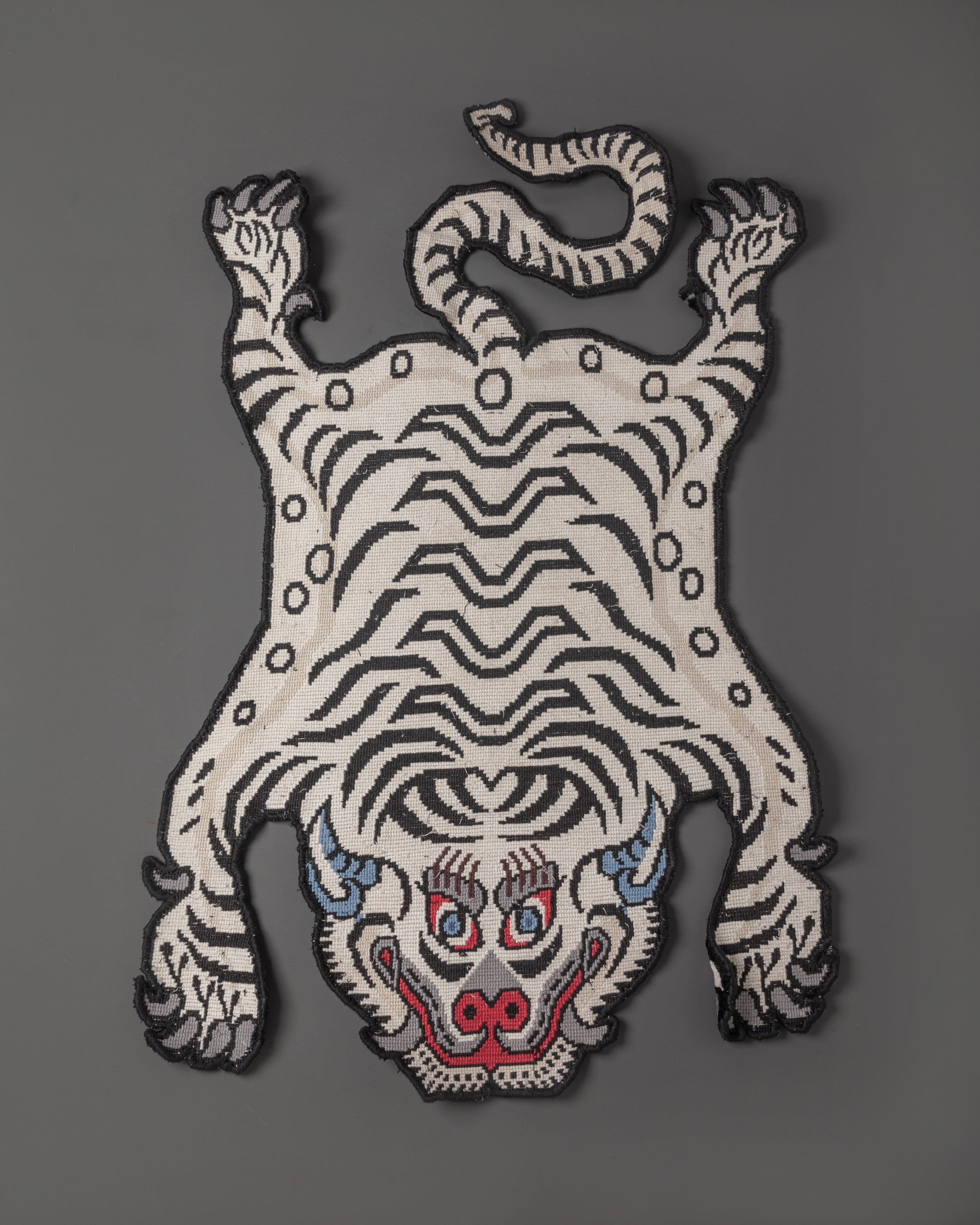 Hand Knotted White Tiger Rug | Stylish Home Decor