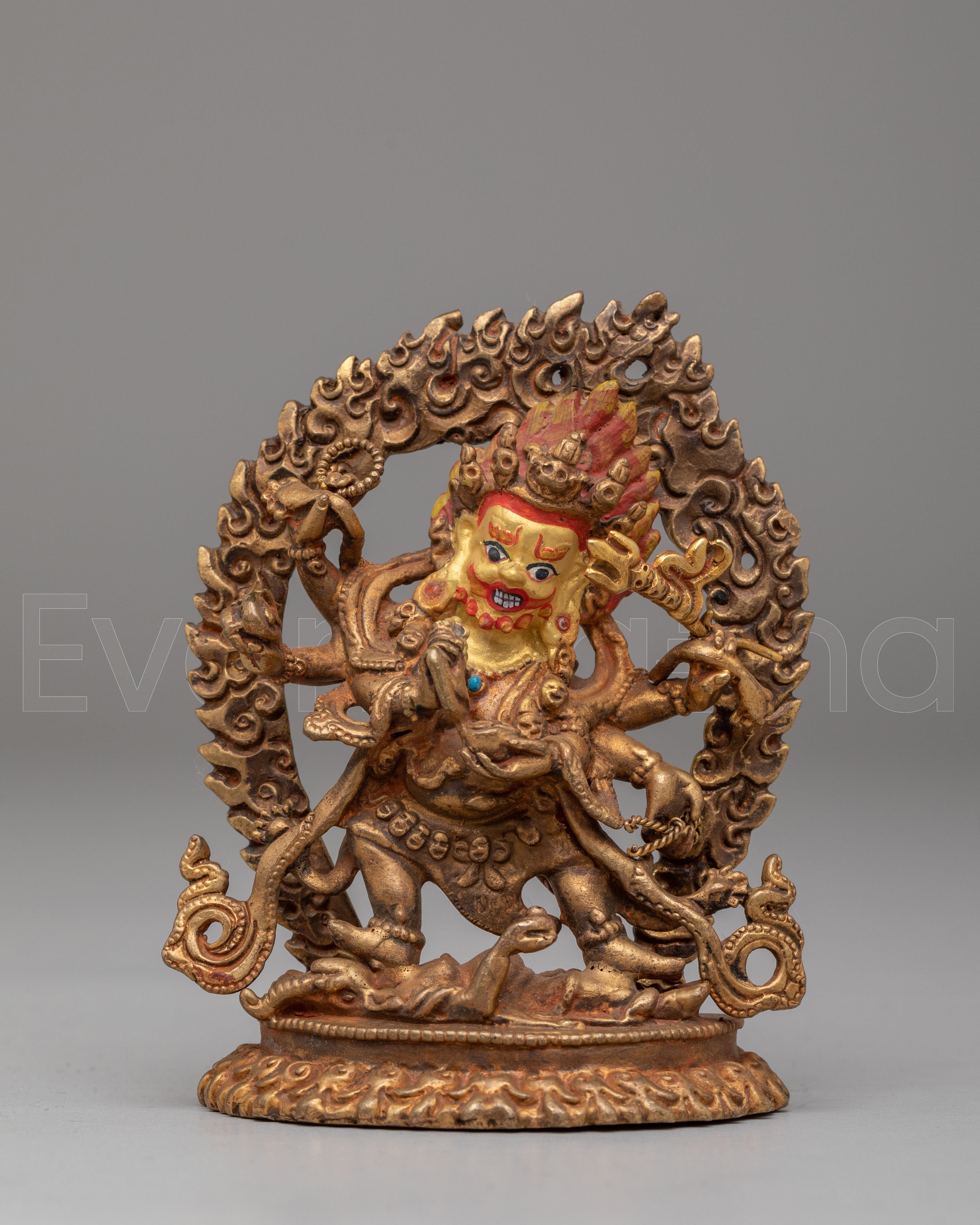 Traditional Six-Armed Mahakala Statue