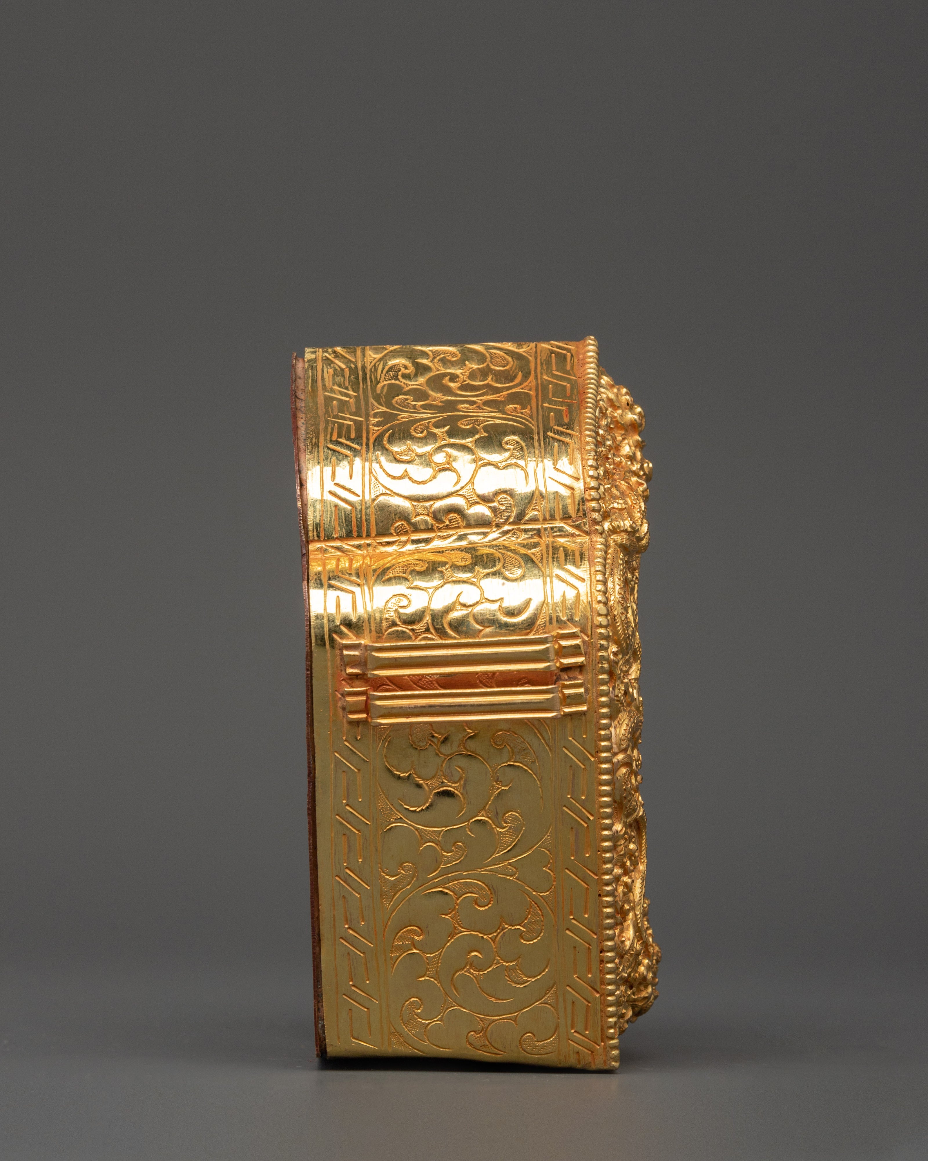 Precious Relic Holder Ghau Box | Beautiful Gold-Plated Copper Body