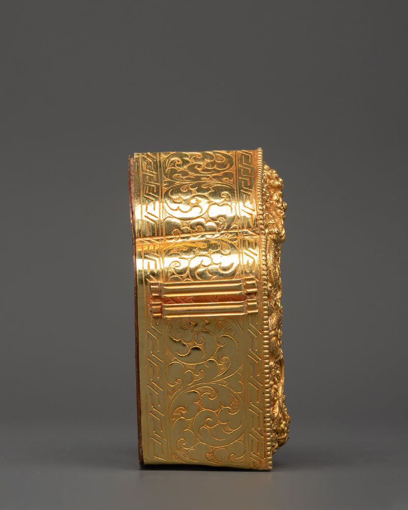 Precious Relic Holder Ghau Box | Beautiful Gold-Plated Copper Body