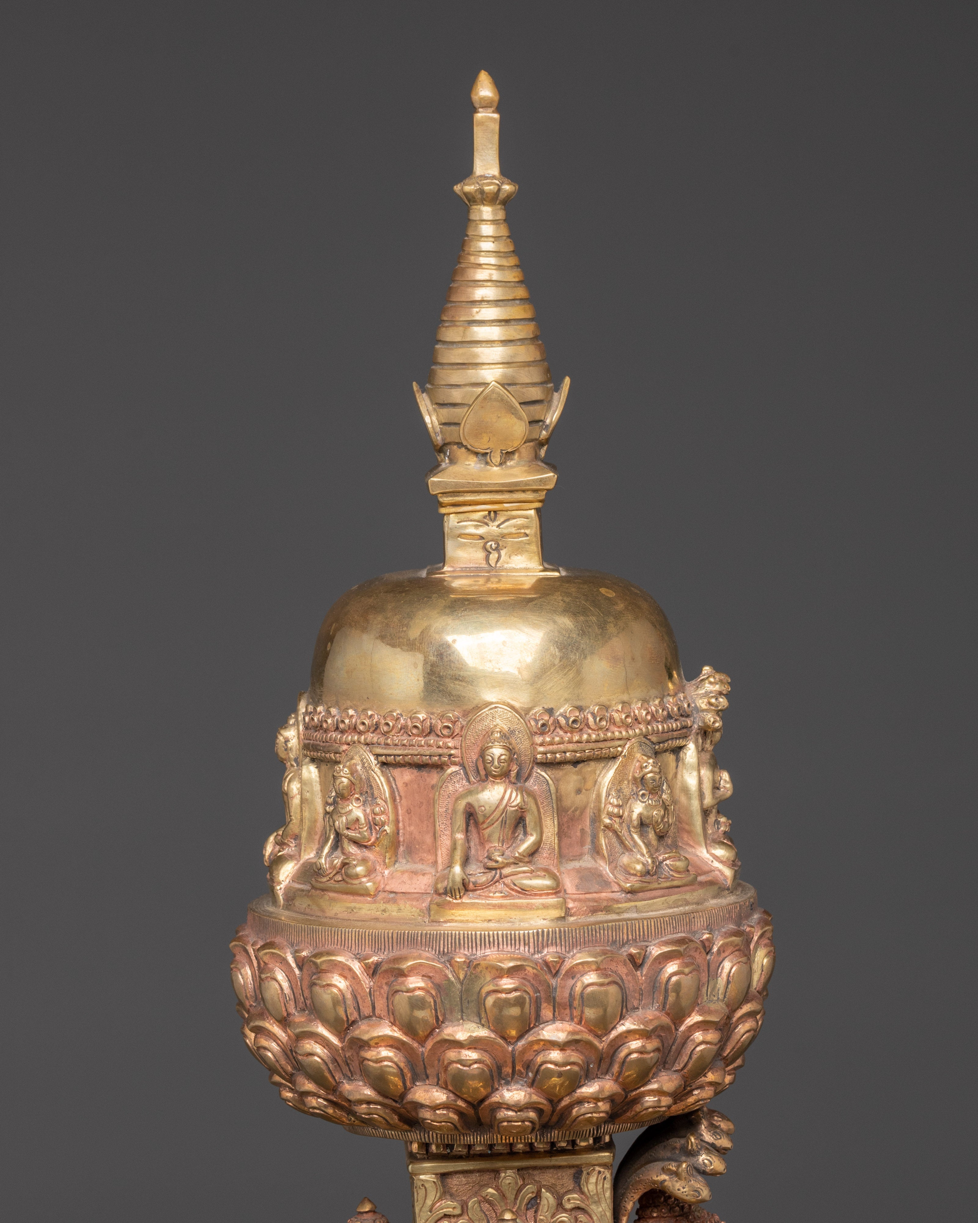 Five Dhyani Buddhas Stupa | Tibetan Temple Stupa