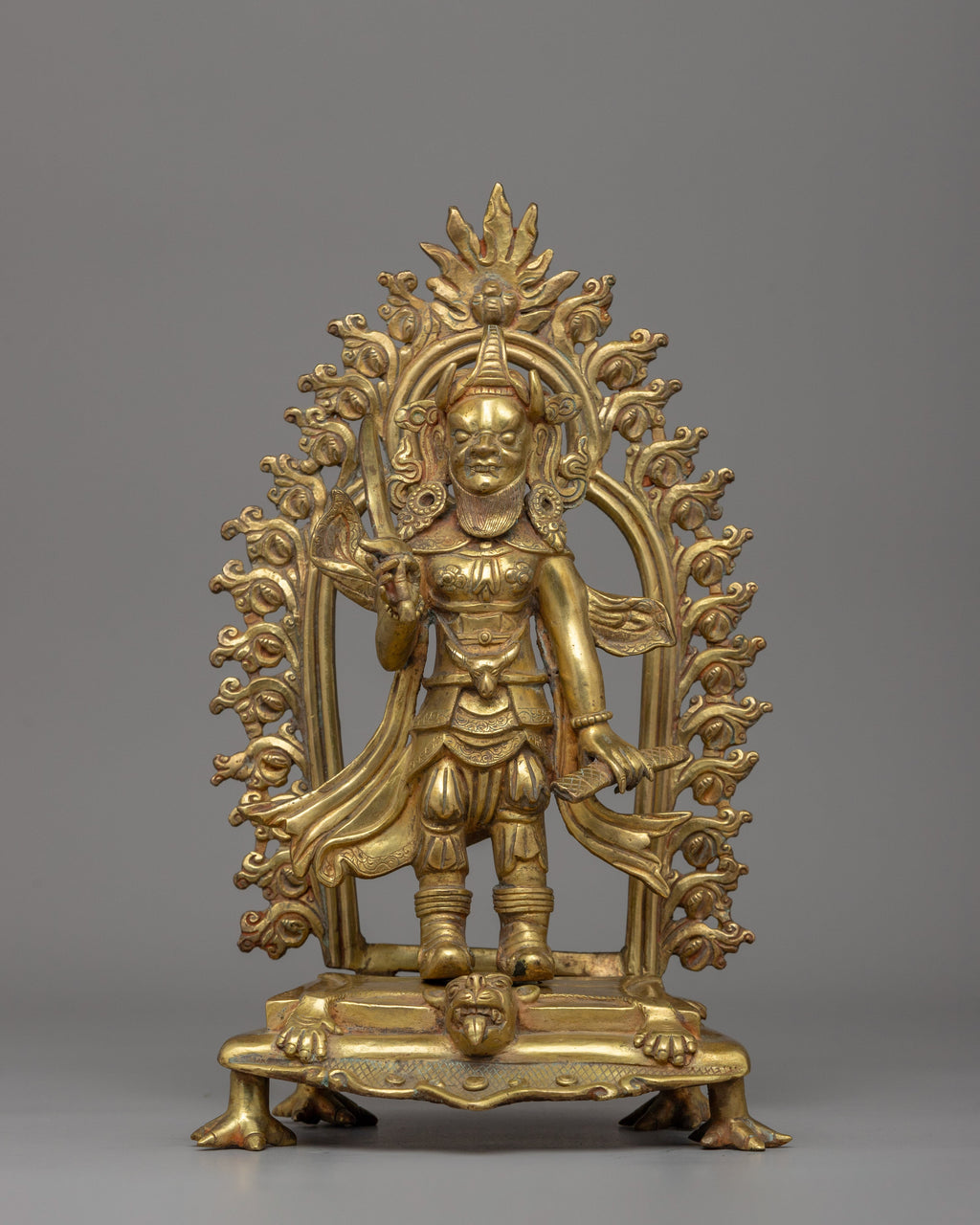 Protector Statues Handcrafted Protector Statue Set | Sacred Buddhist Guardian Deities