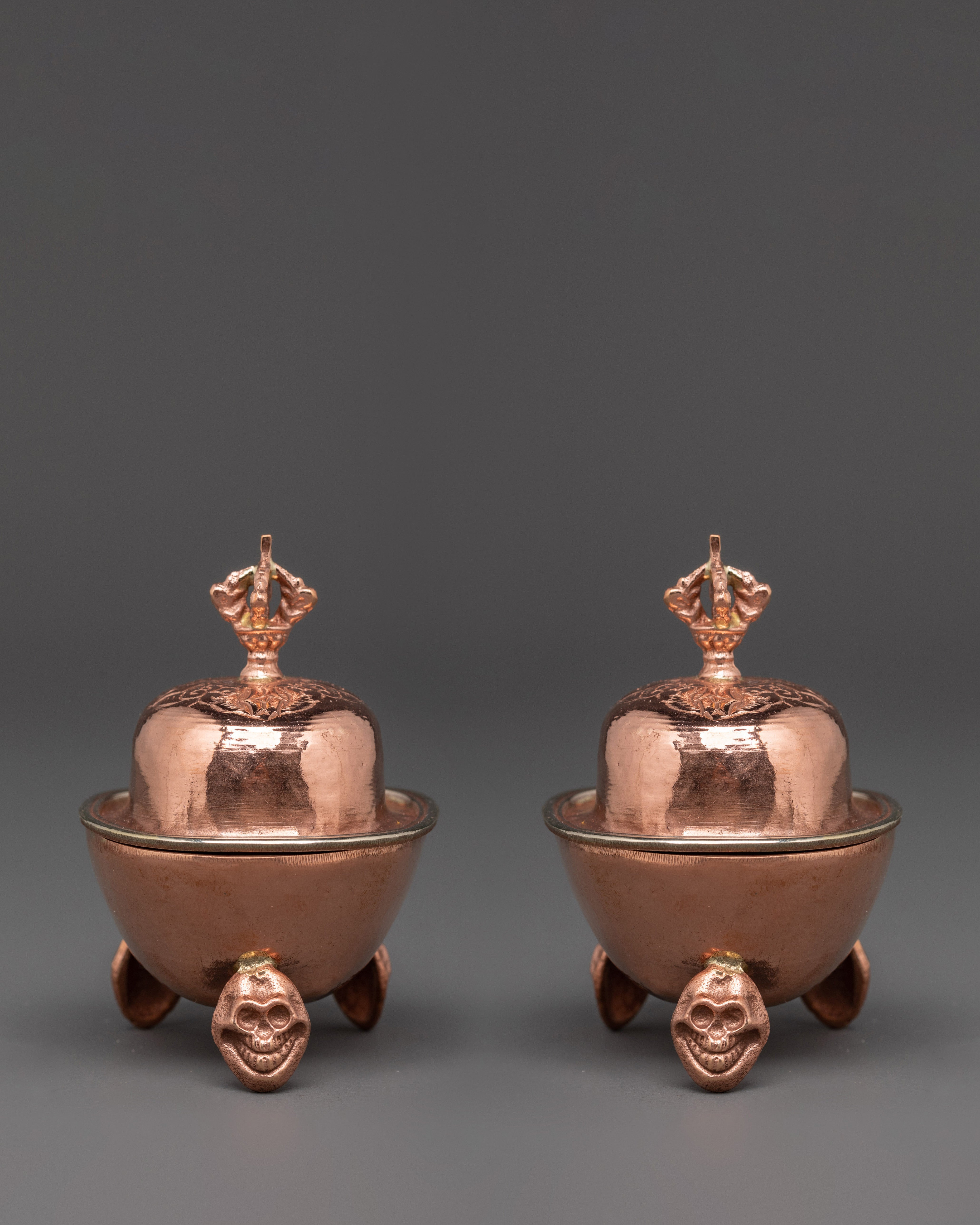 Sacred Copper Ritual Skull Cup | Vajrayana Buddhism Sacred Tool