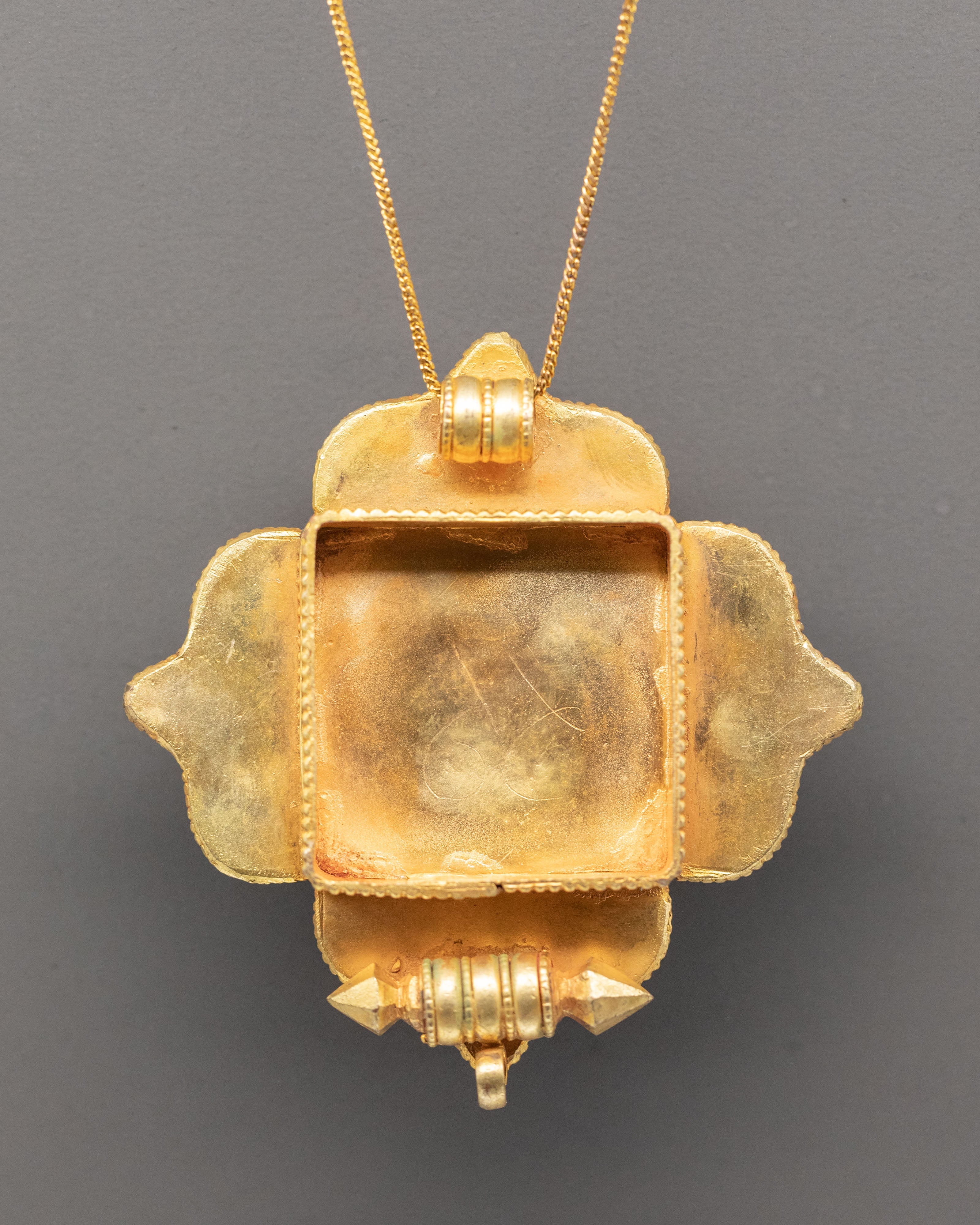 Handcrafted Tibetan Ghau Box Pendant | Himalayan Art