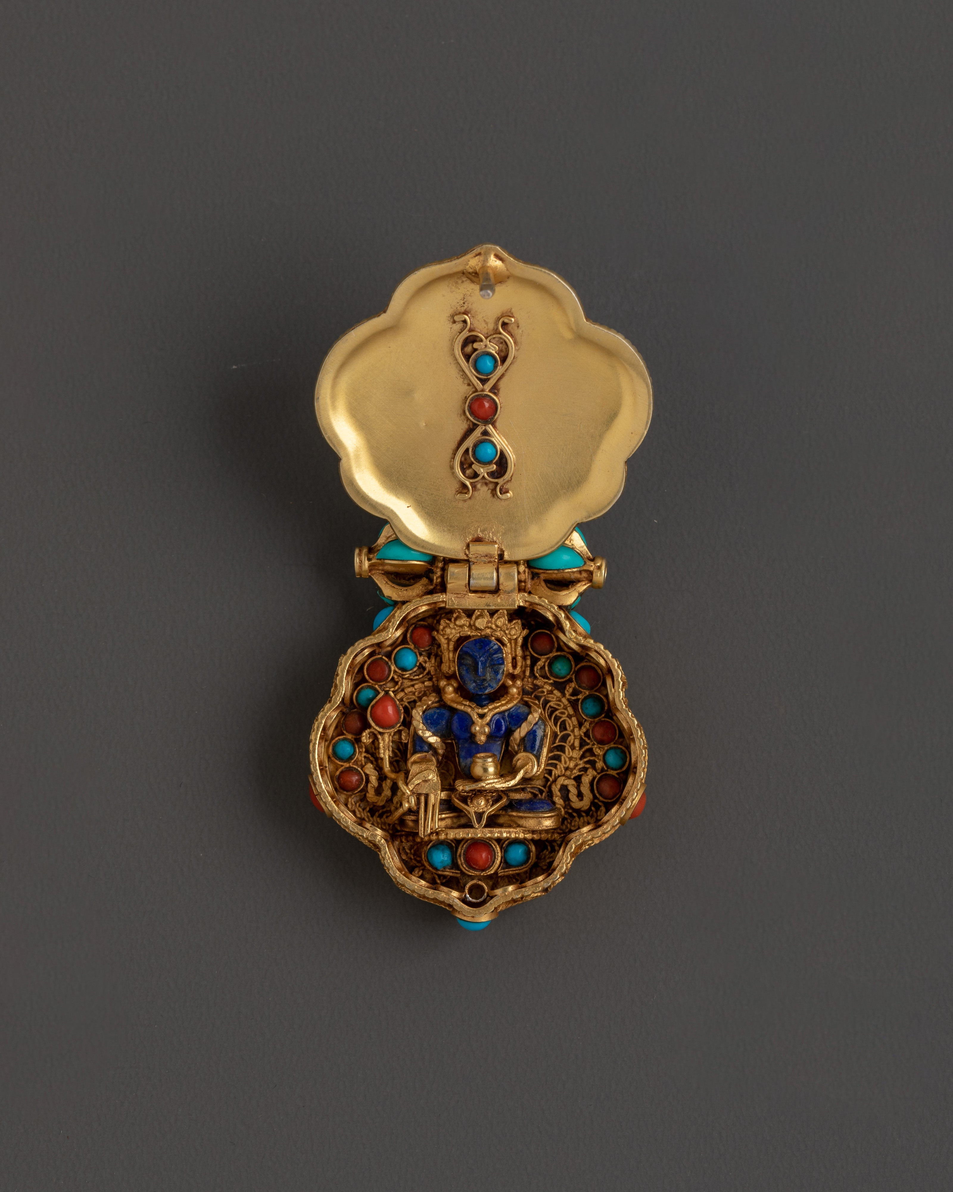 Sacred Tibetan Ghau Amulet Locket | Buddhist Prayer Box Pendant