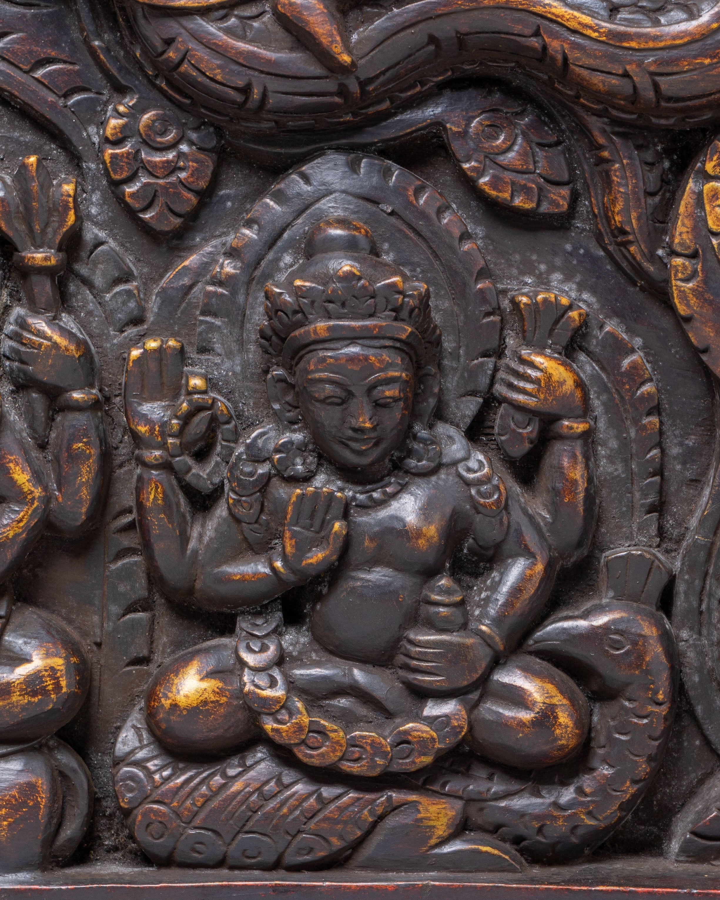 Sacred Divine Guardian Torana | Traditional Buddhist Artwork
