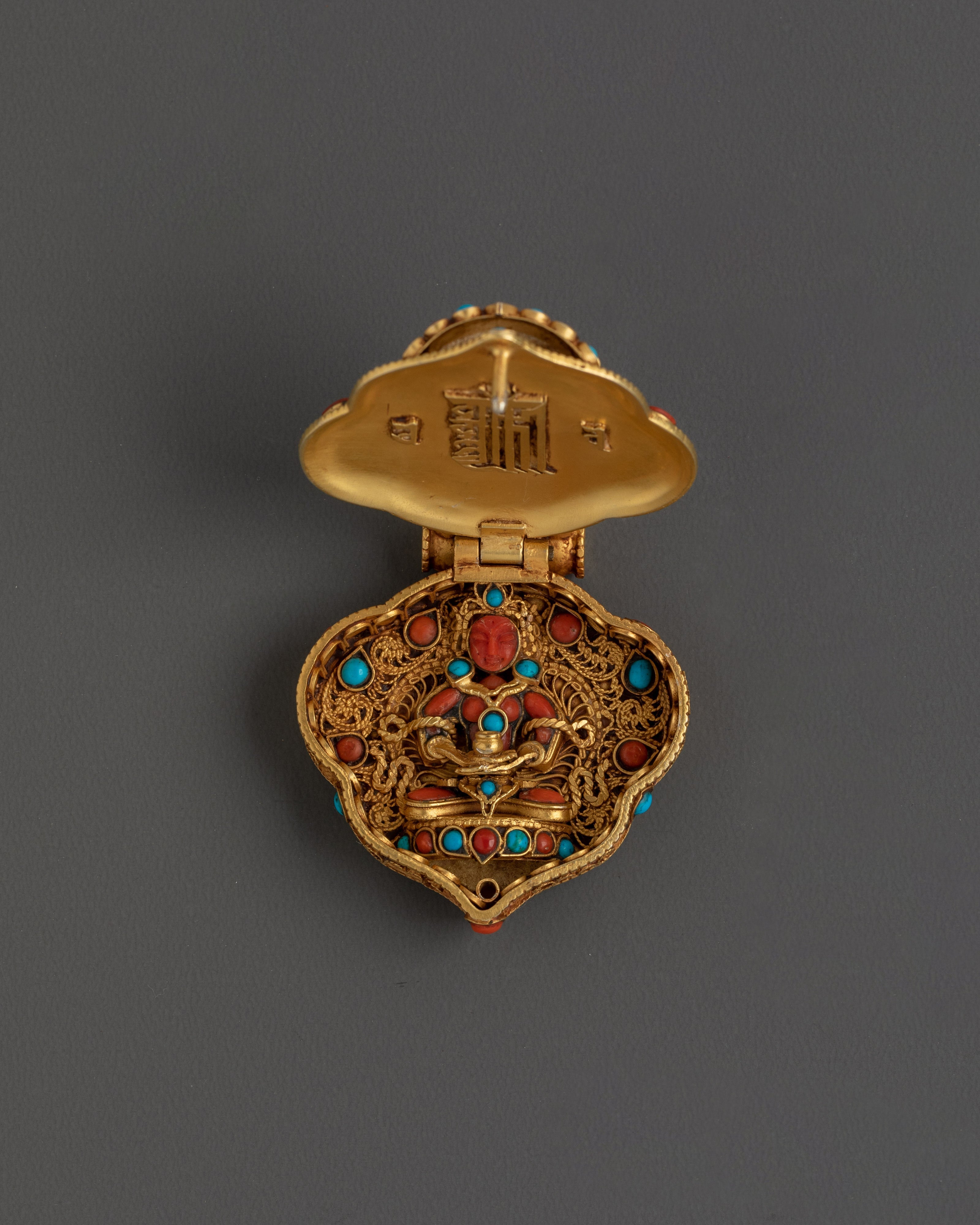 Sacred Guru Rinpoche Ghau Box Locket | Spiritual Protection Pendant