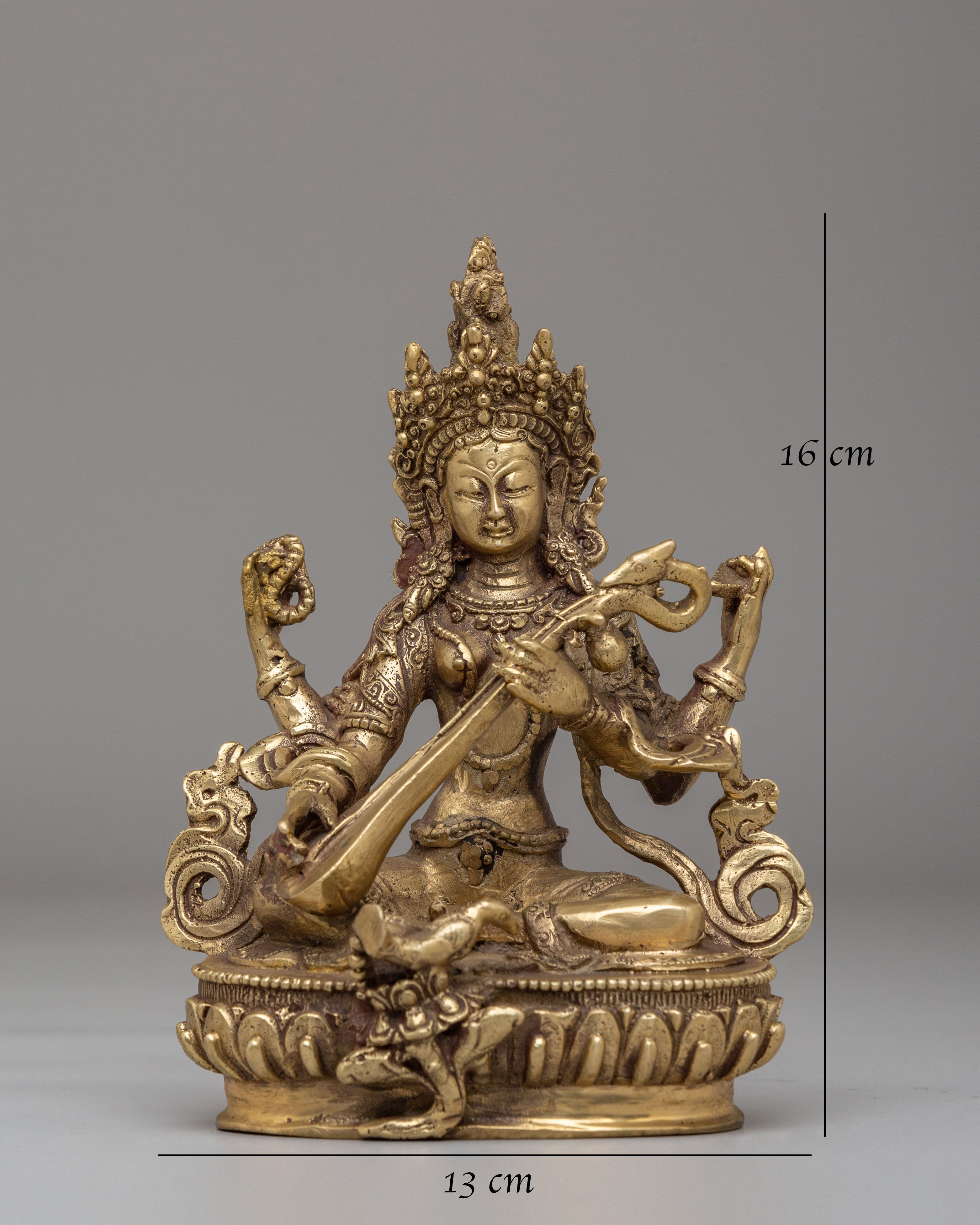 Handmade Saraswati Statue of Knowledge | Symbol of Wisdom